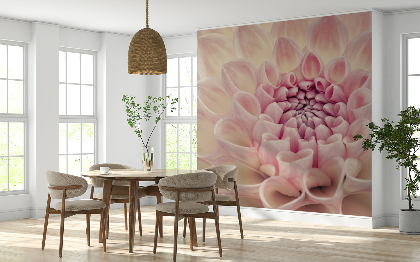 Blush Bloom Wall Mural
