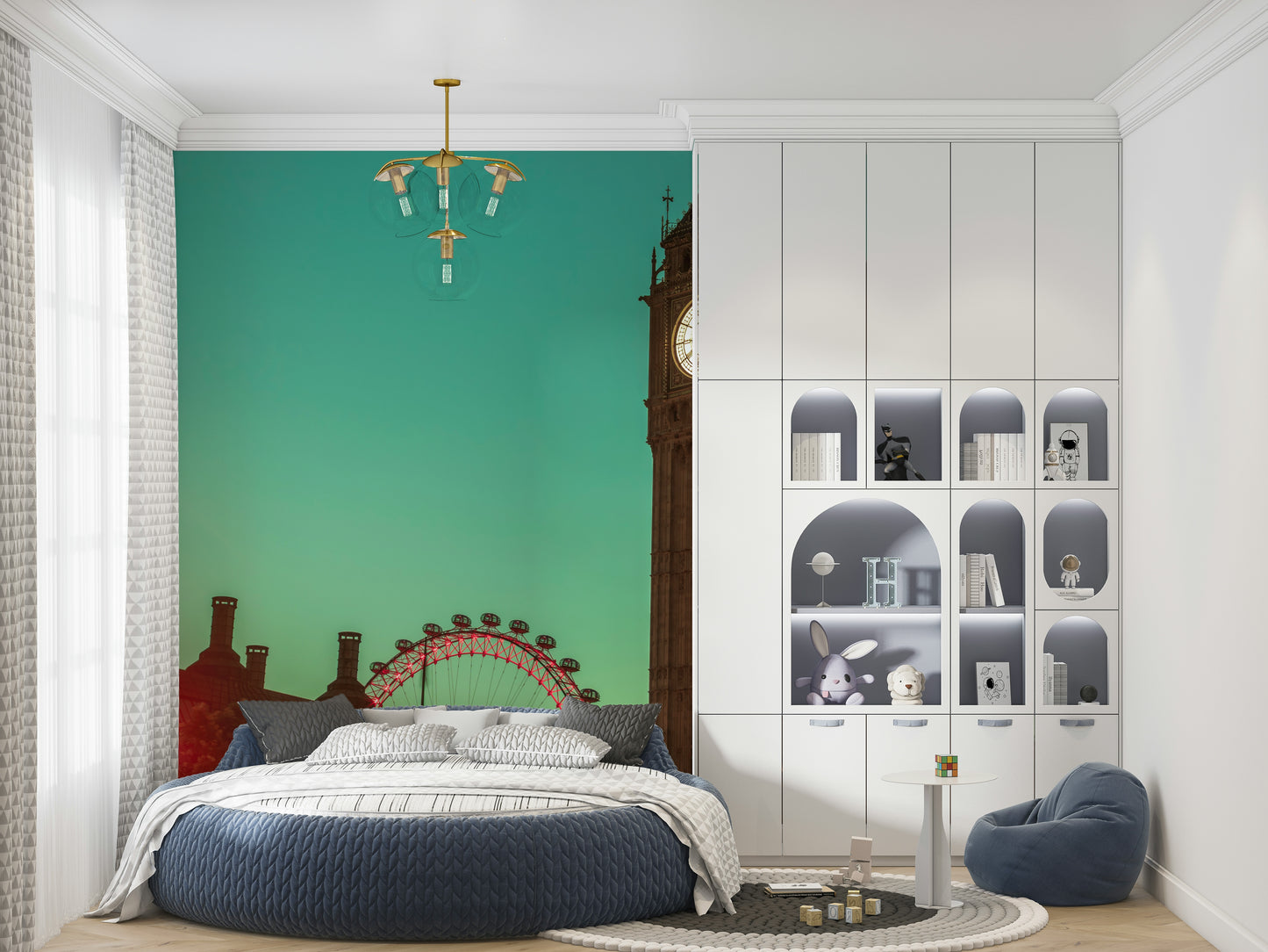 City Timepiece Wall Mural