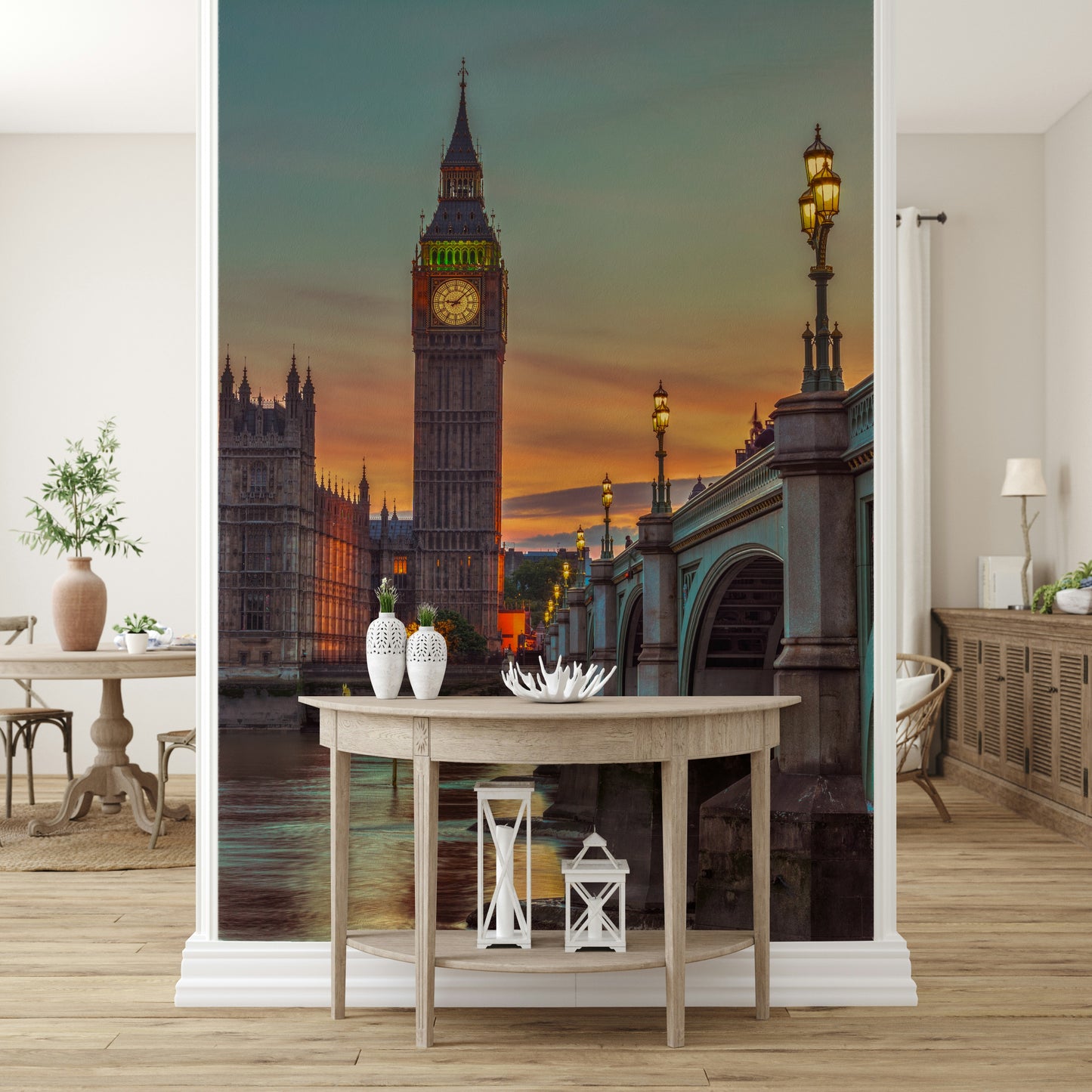 Clock tower Wall Mural