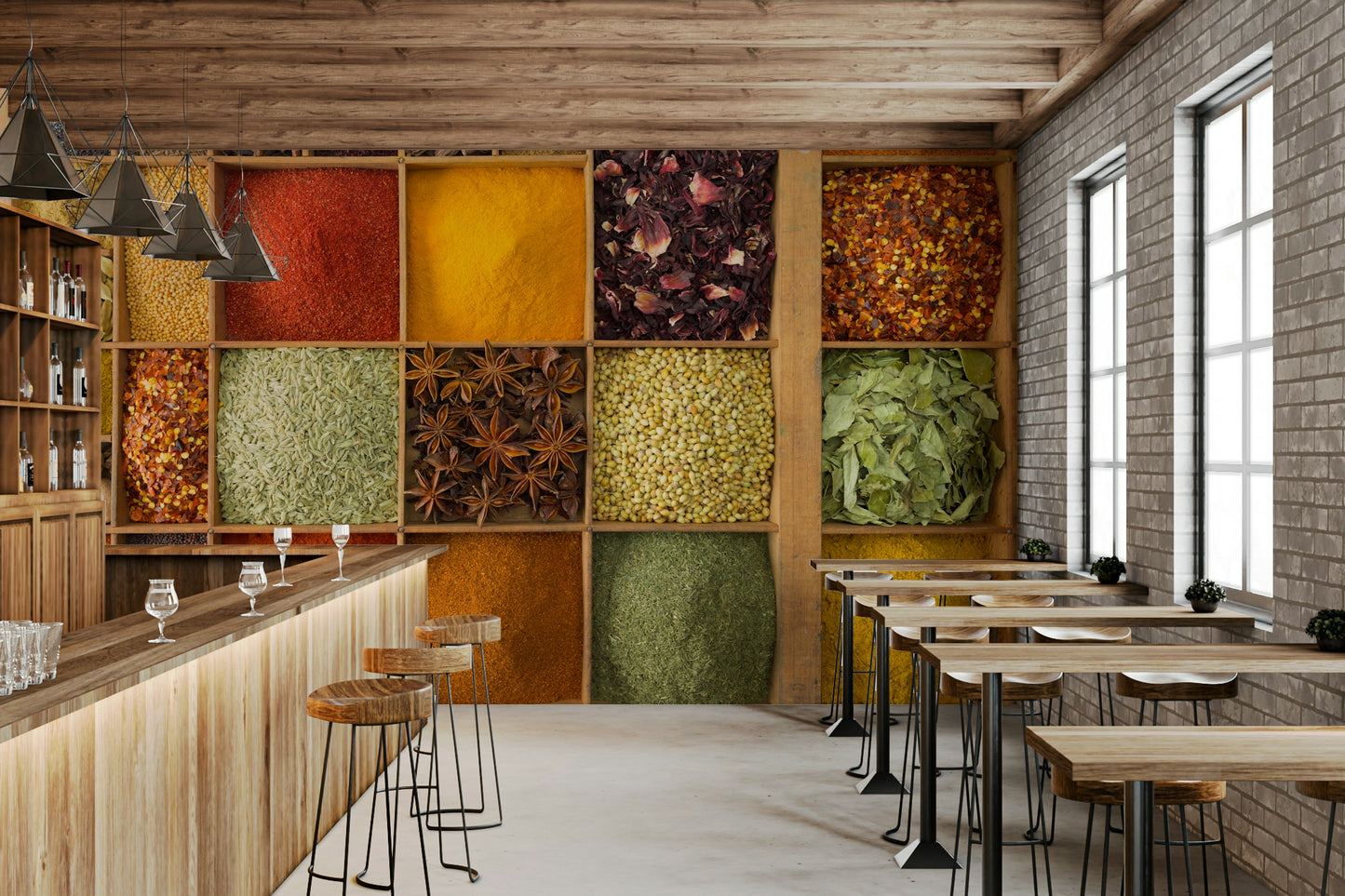 Exotic Spice Collection Wall Mural