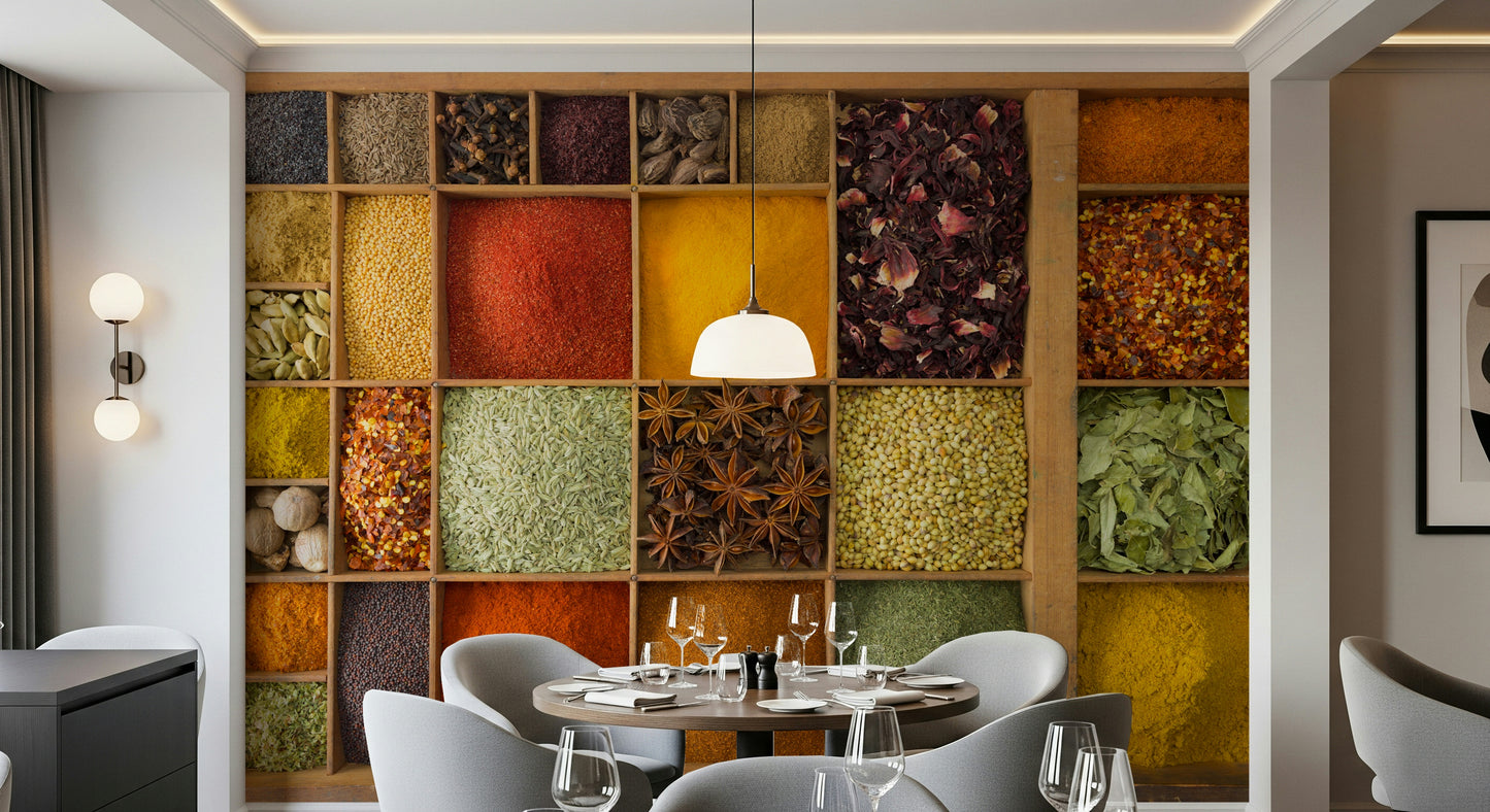 Exotic Spice Collection Wall Mural
