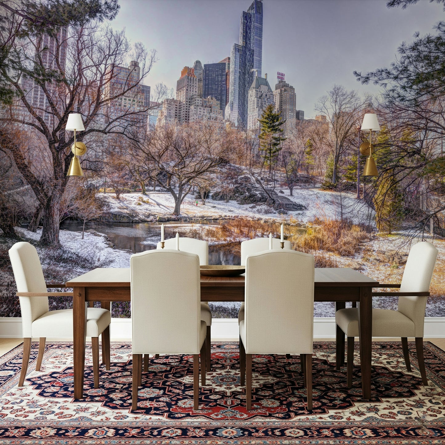 Snowy Central Park Wall Mural