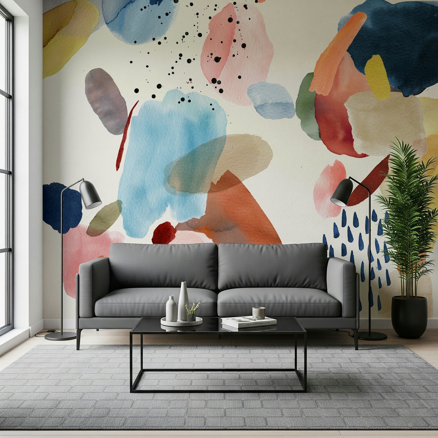 Watercolor Harmony Wall Mural