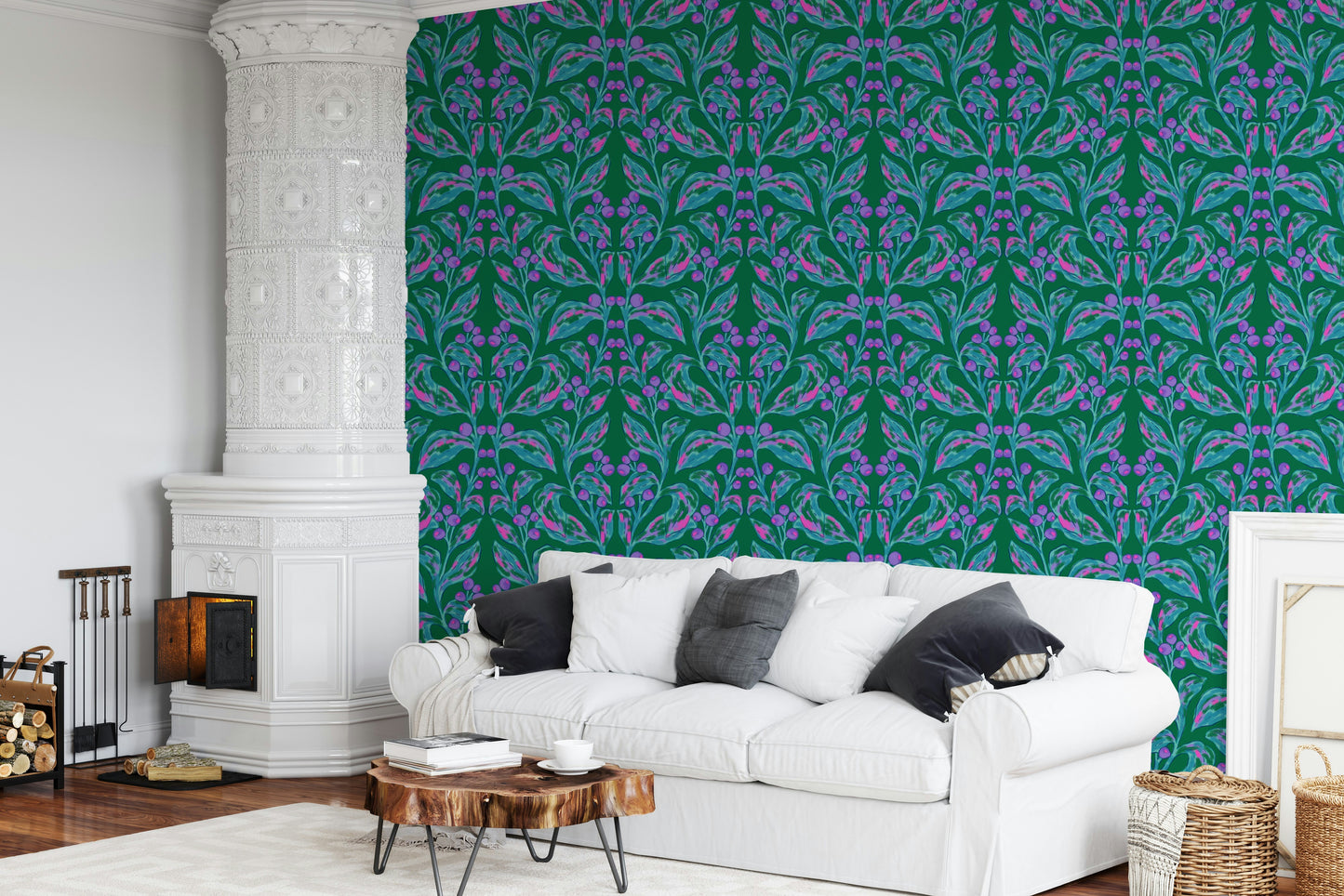 Berry Branch Symphony Wallpaper⁠