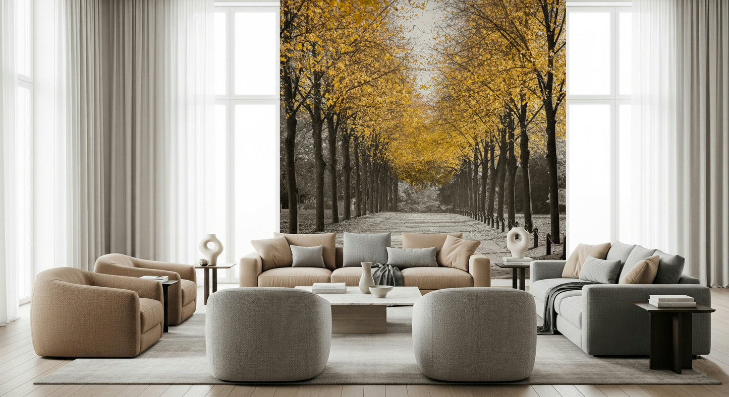 White Gold Wall Mural