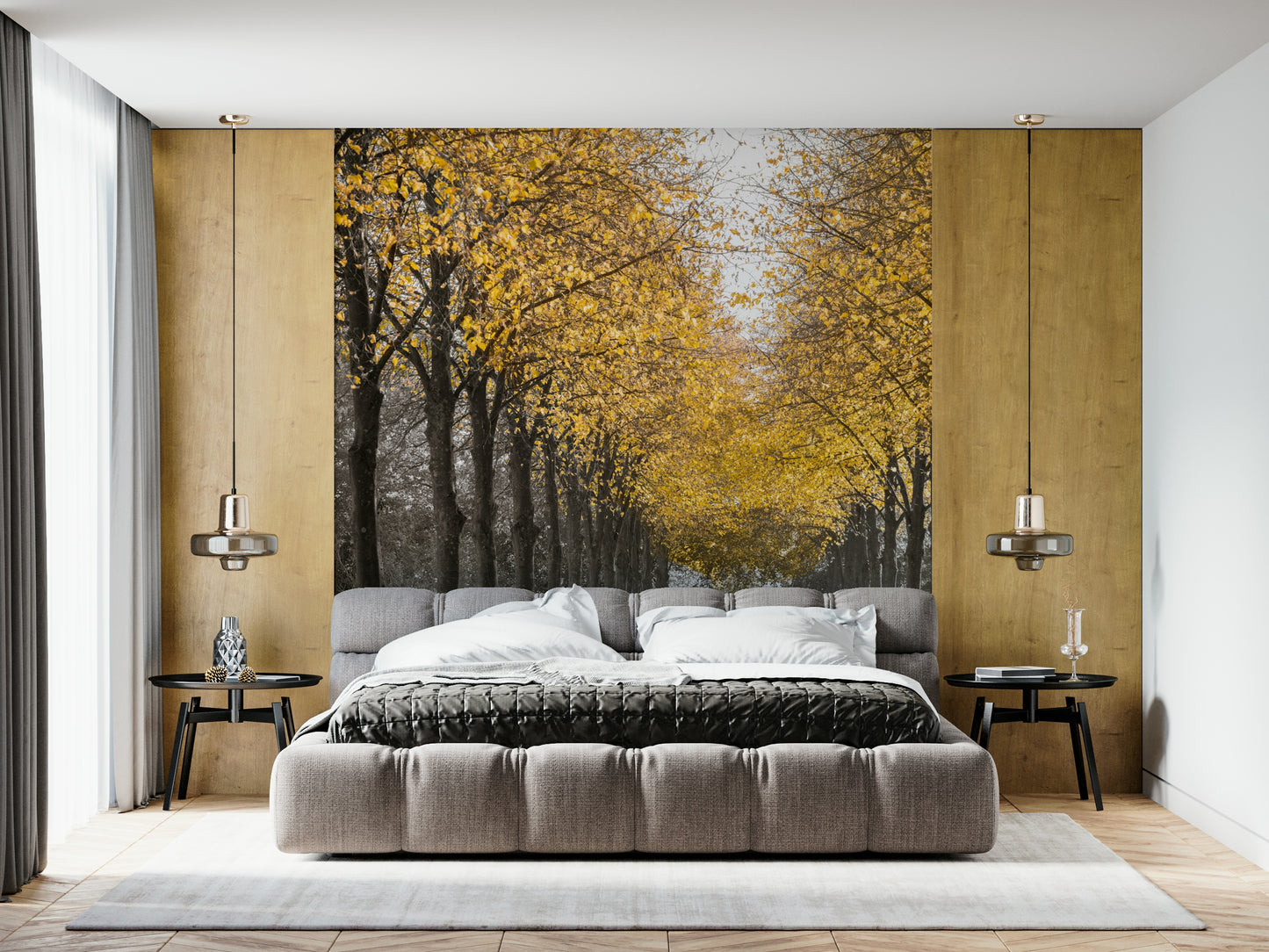 White Gold Wall Mural