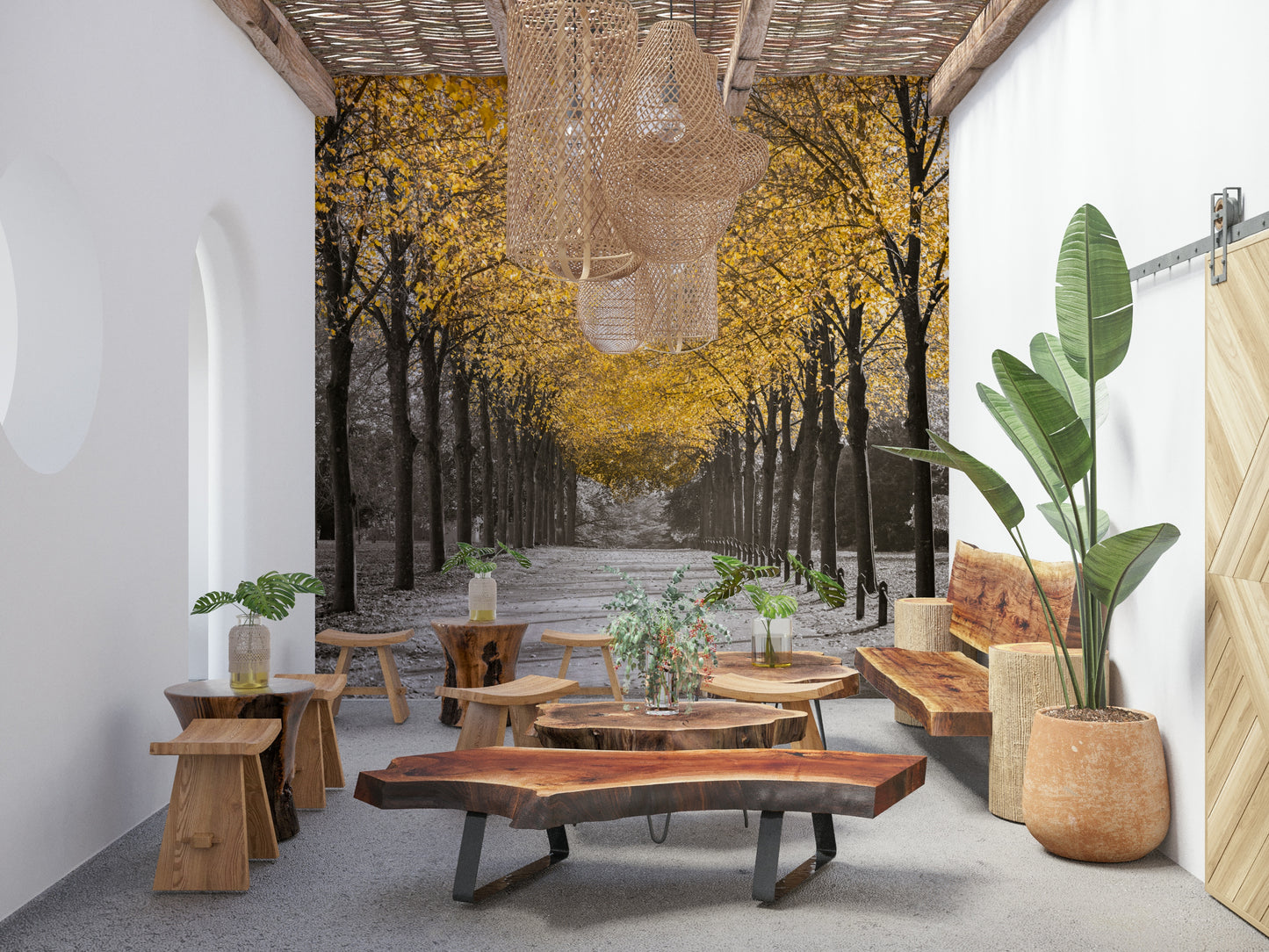 White Gold Wall Mural