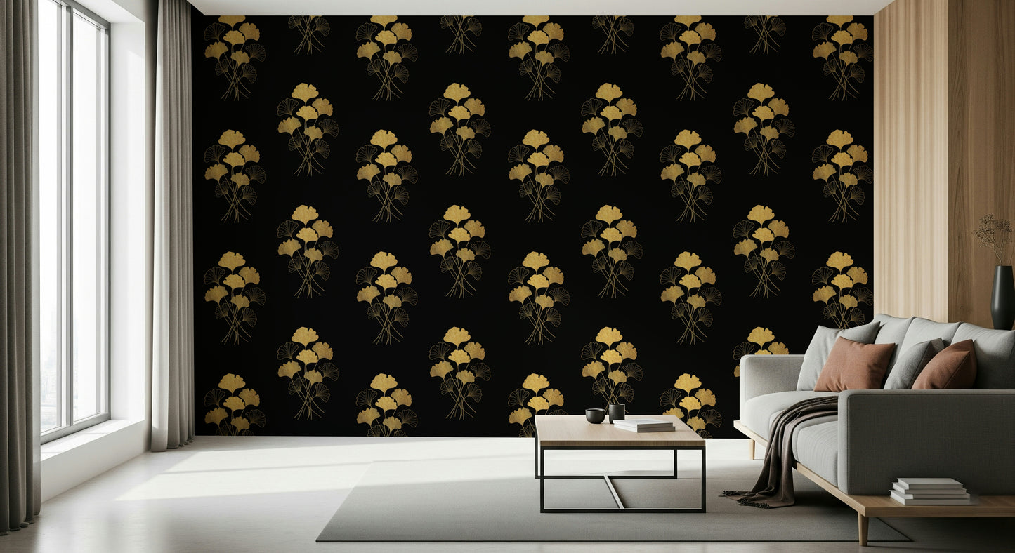Ginkgo Luxury Gold Wall Mural