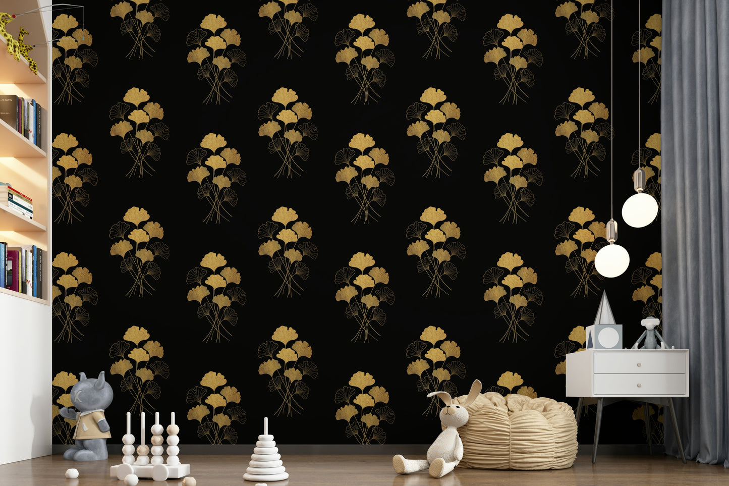 Ginkgo Luxury Gold Wall Mural