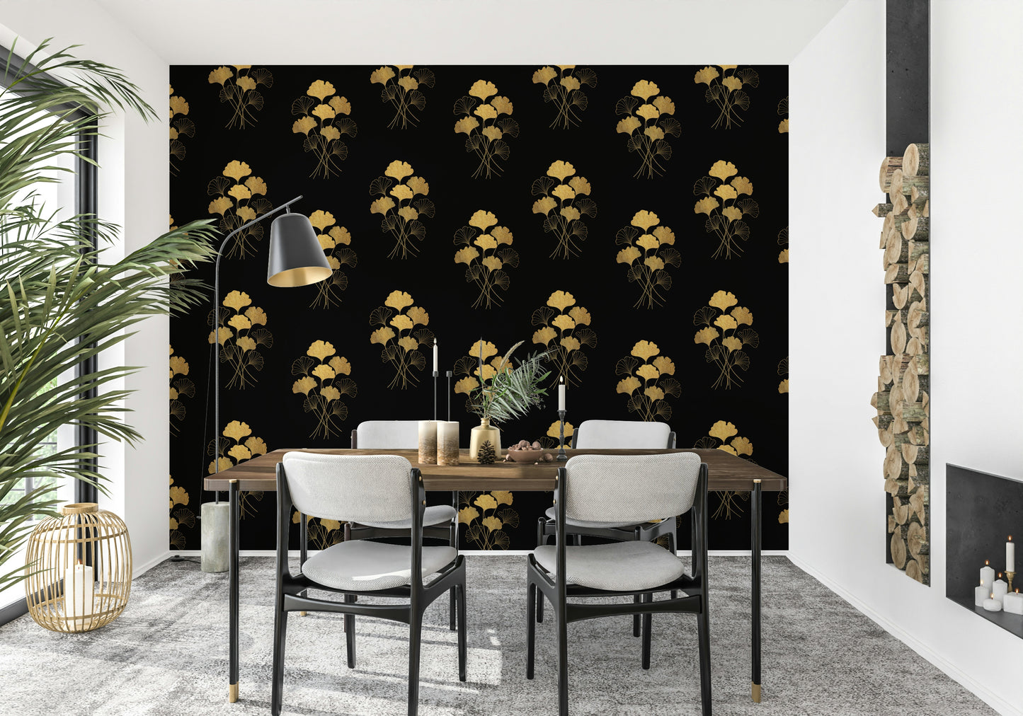 Ginkgo Luxury Gold Wall Mural