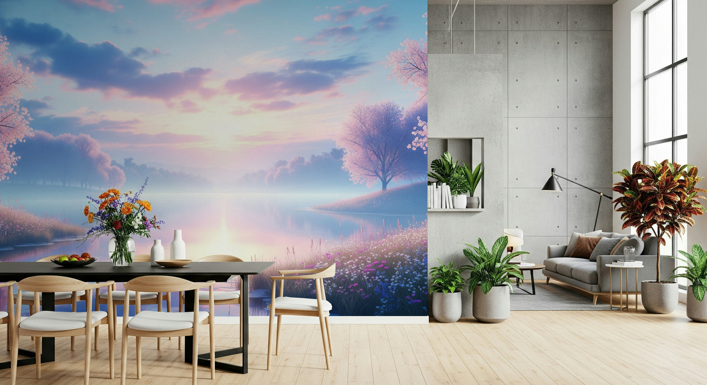 Bloom by the Lake Wall Mural