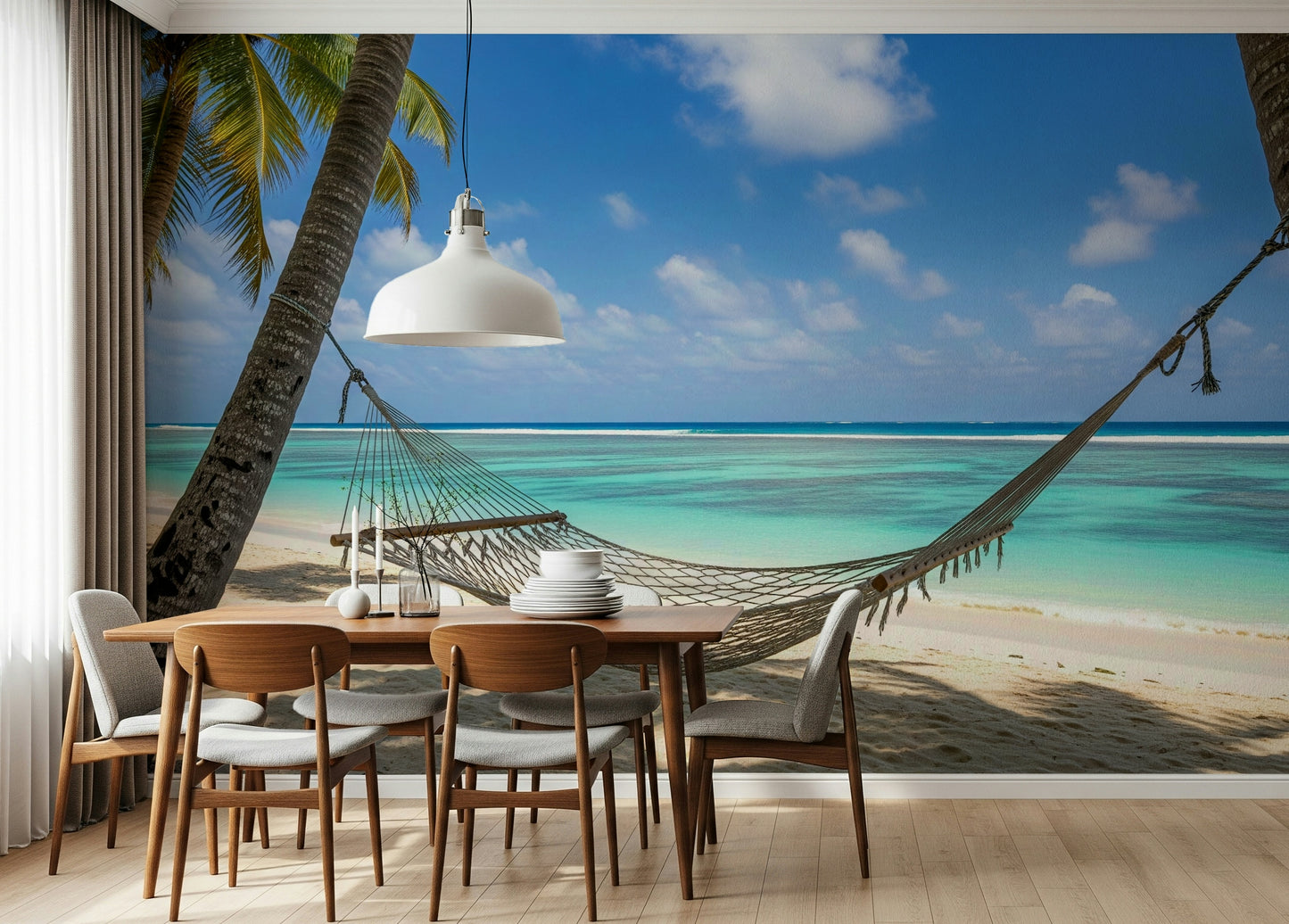 Wandbild „Strandhängemattenparadies“