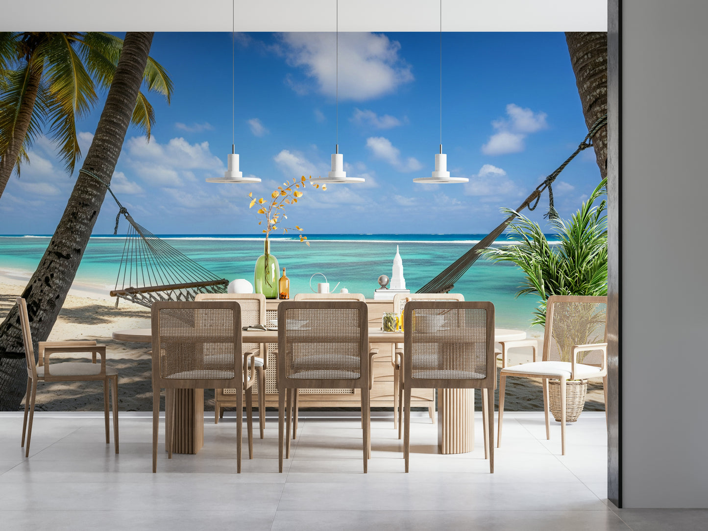 Wandbild „Strandhängemattenparadies“