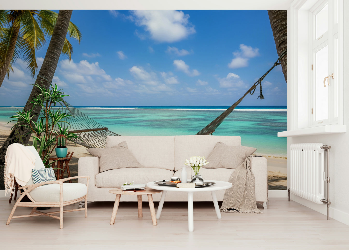 Wandbild „Strandhängemattenparadies“