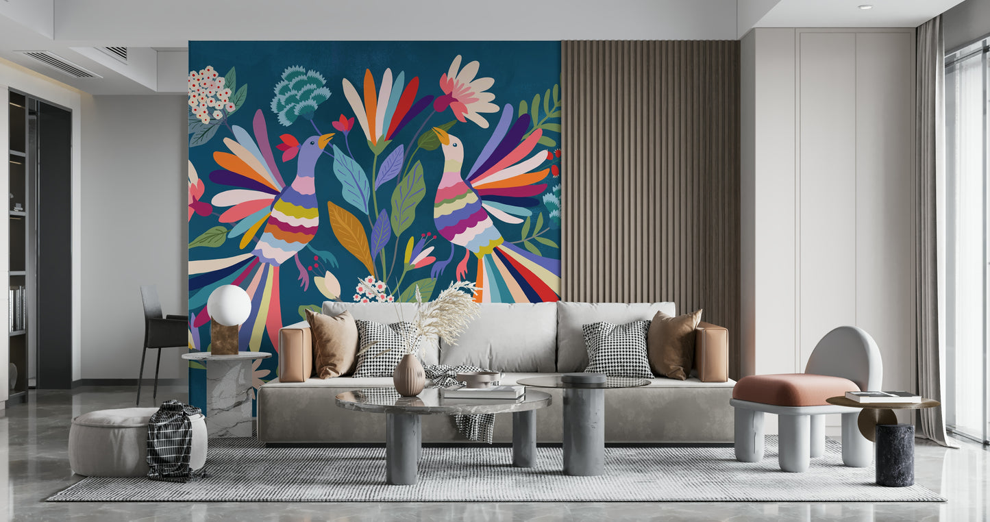 Love Birds Wall Mural