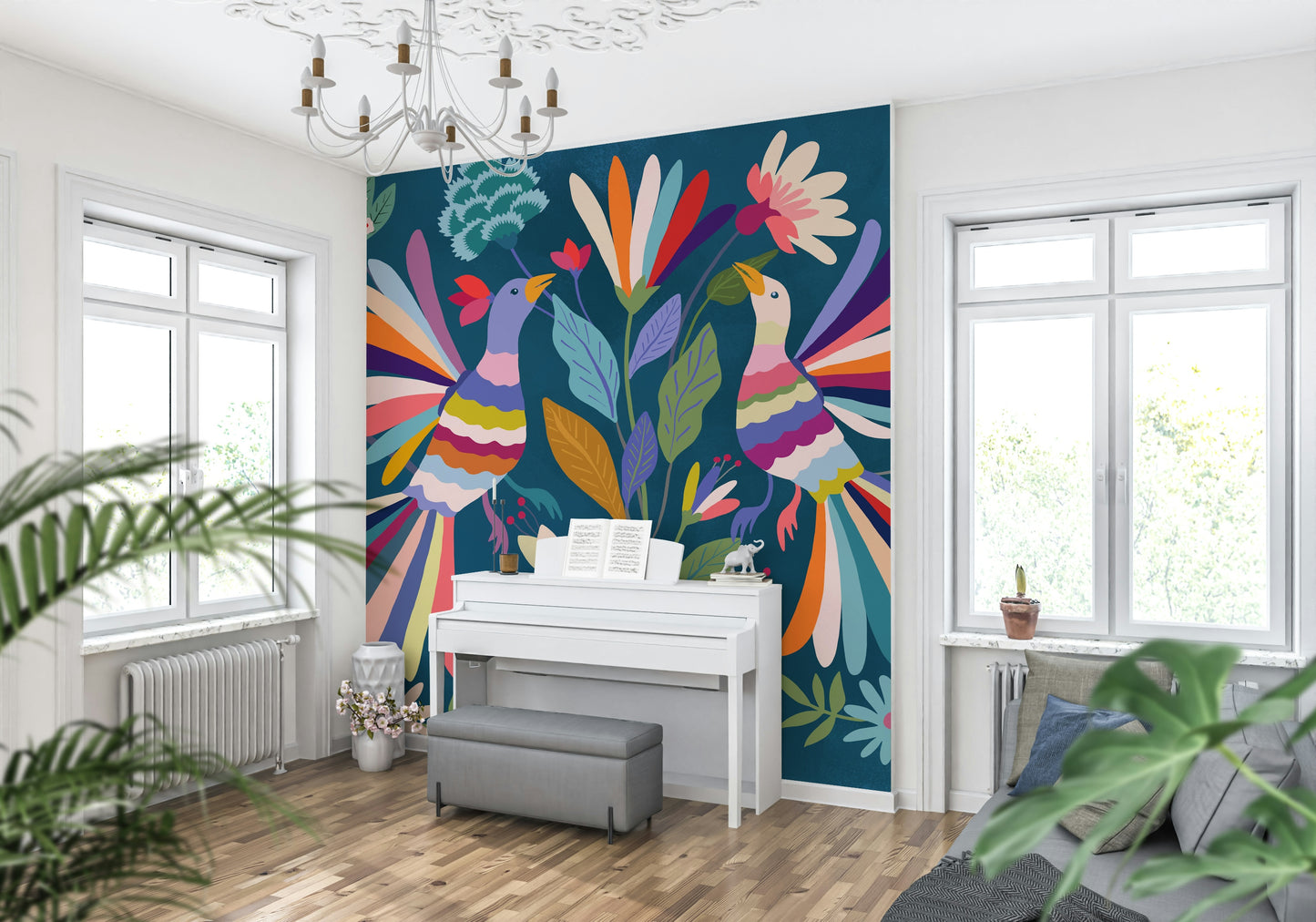 Love Birds Wall Mural