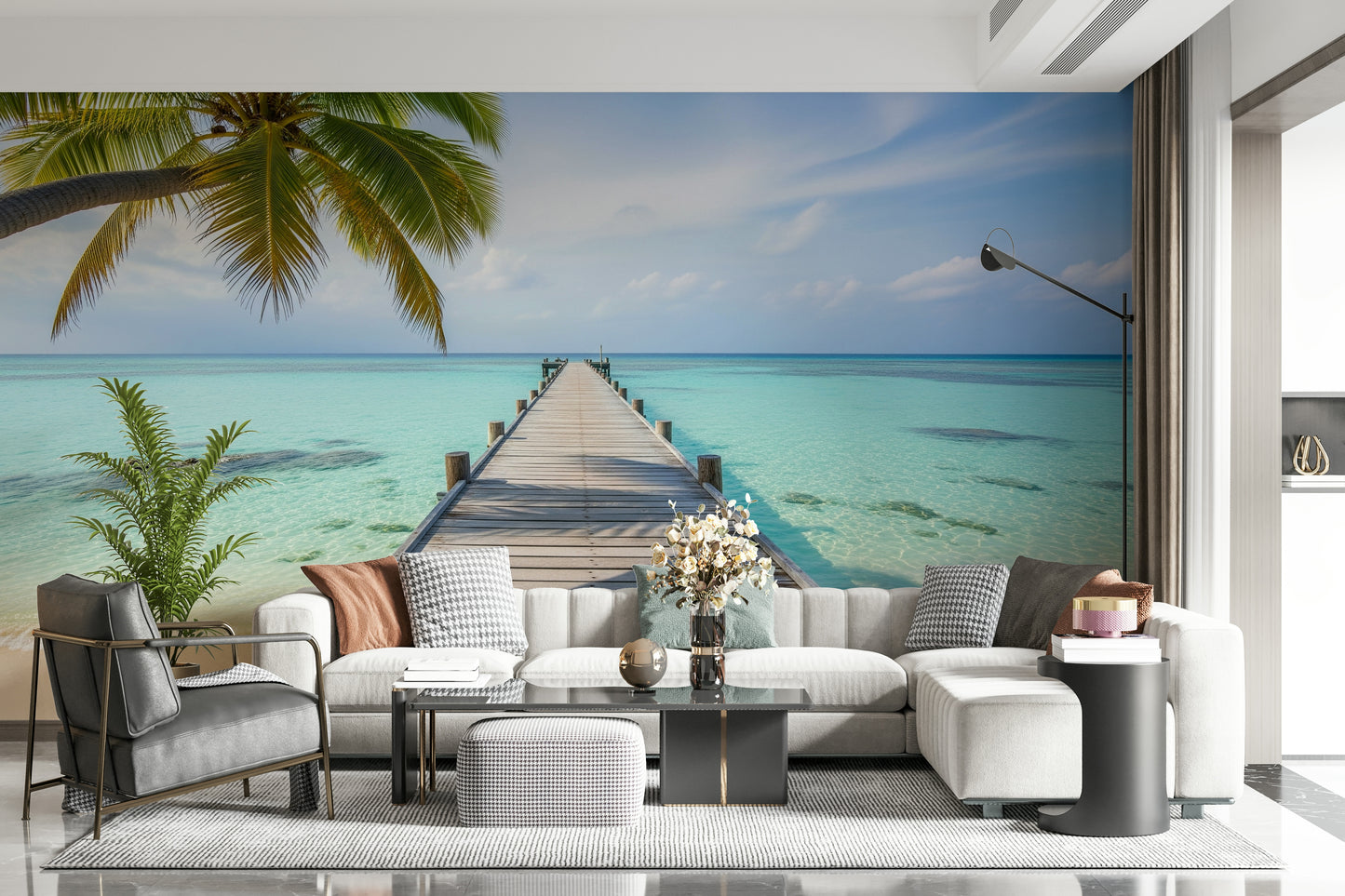 Ocean Pier Dream Wall Mural