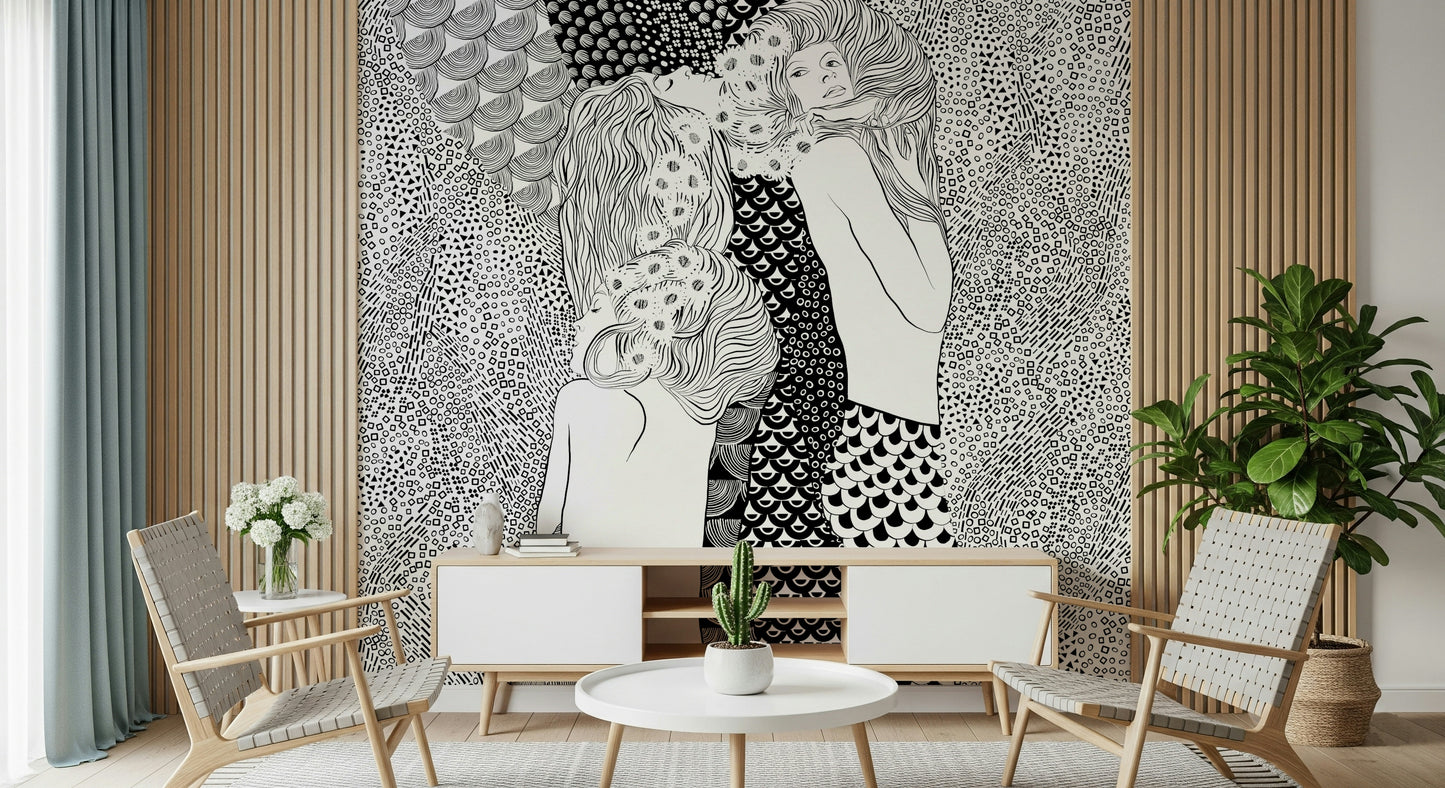 Wandbild mit Wasserschlangen