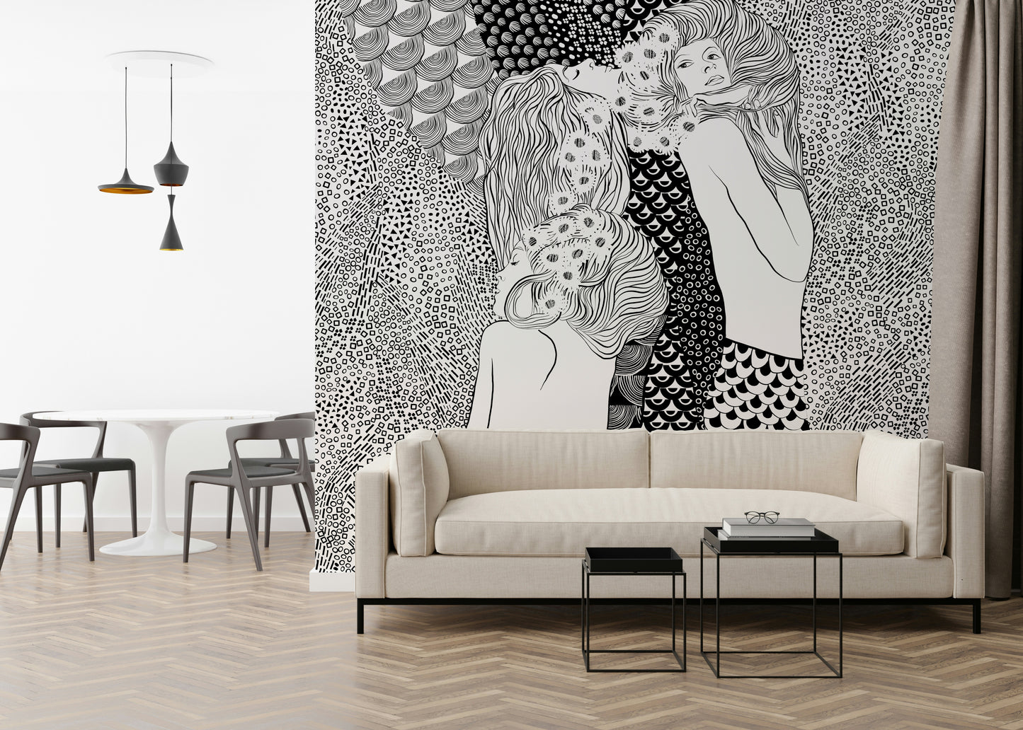 Wandbild mit Wasserschlangen