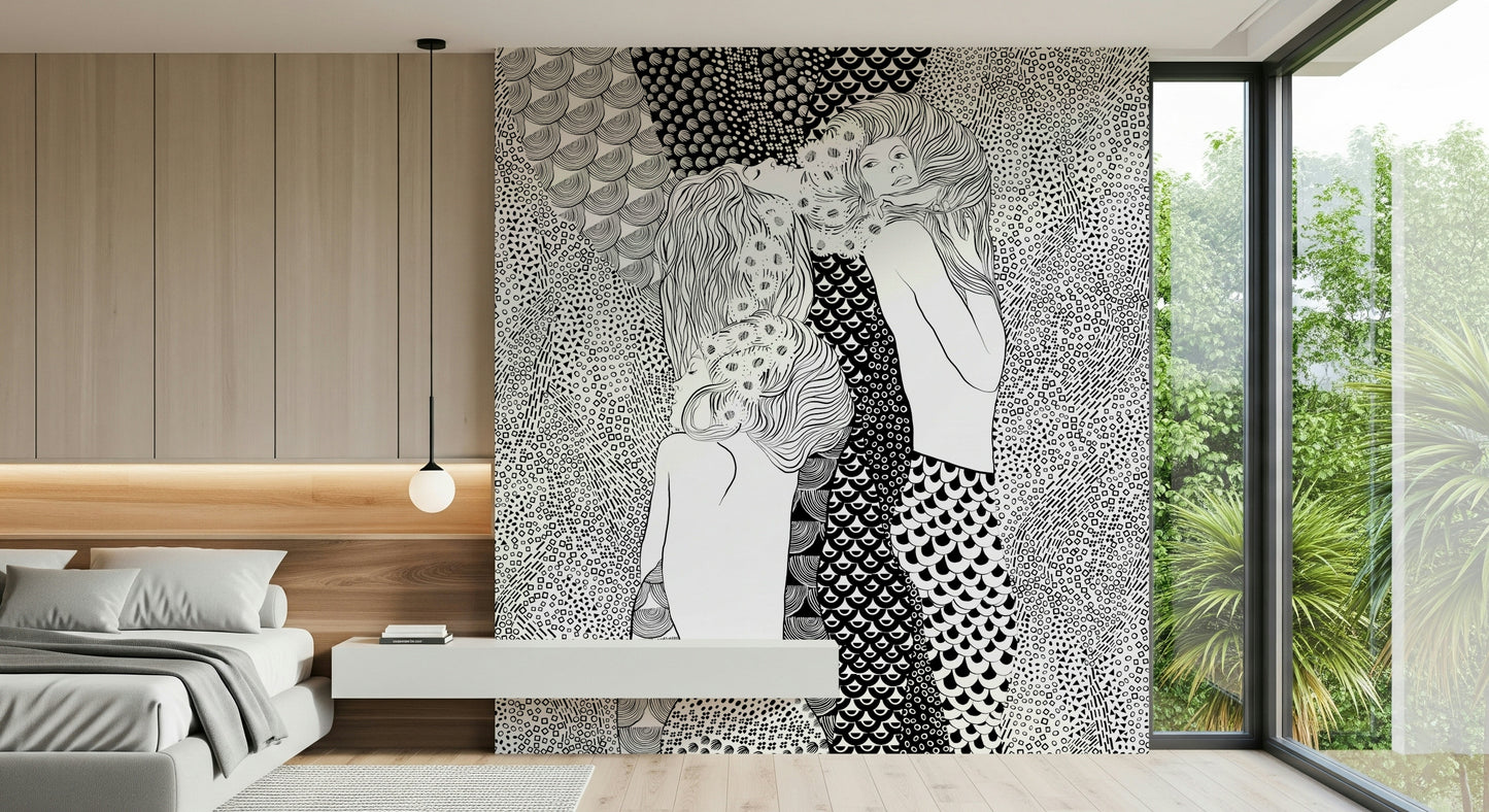 Wandbild mit Wasserschlangen