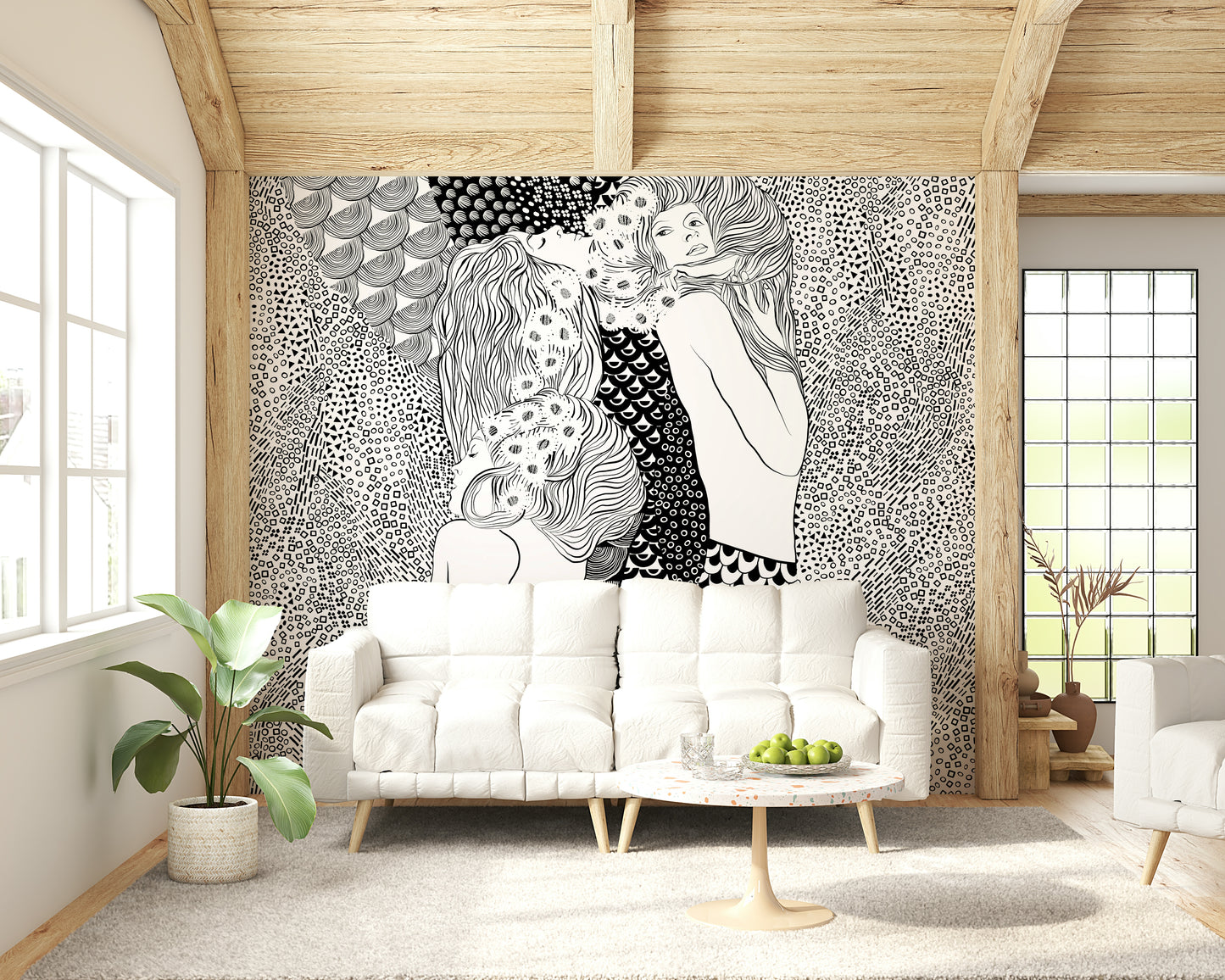 Wandbild mit Wasserschlangen