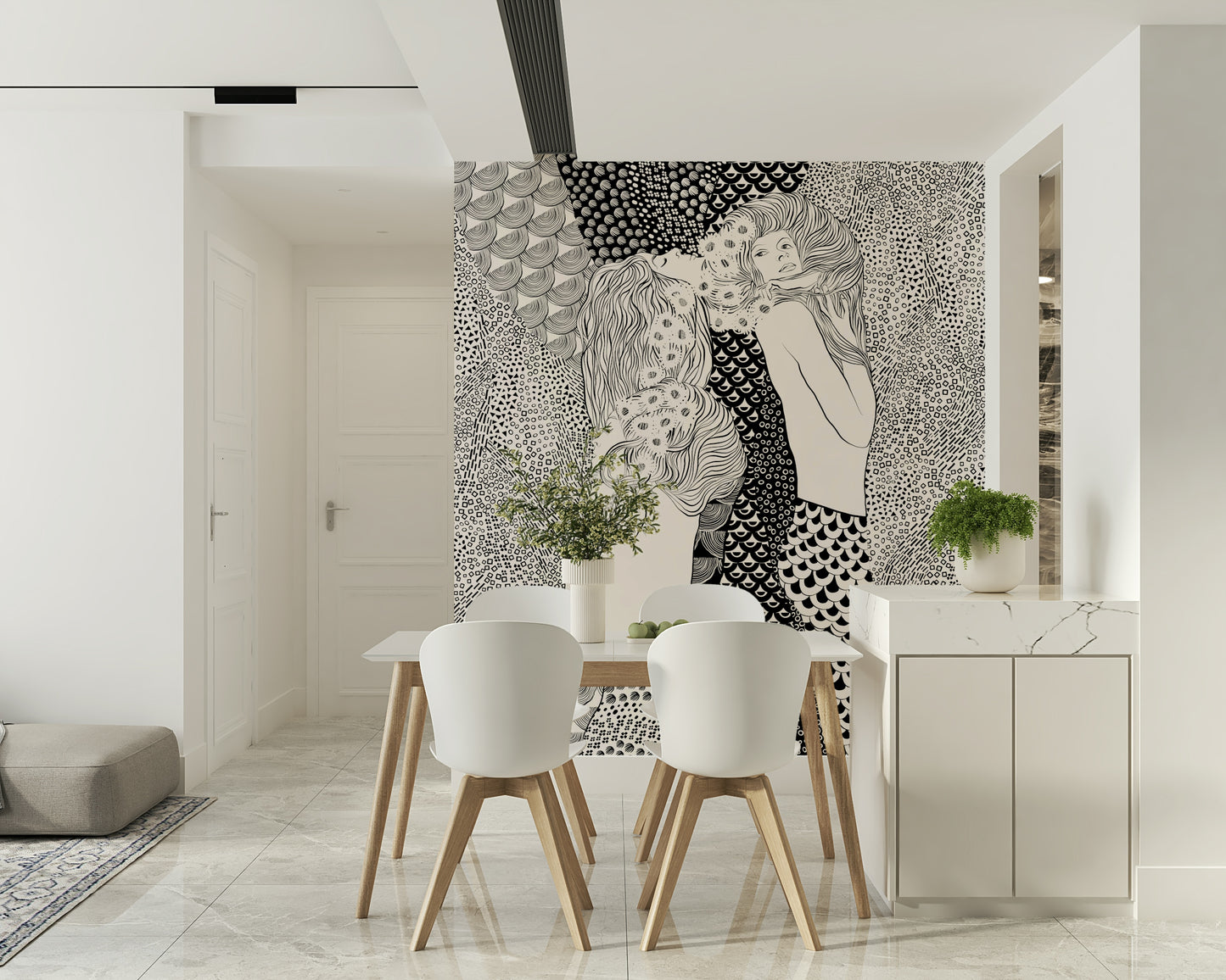 Wandbild mit Wasserschlangen