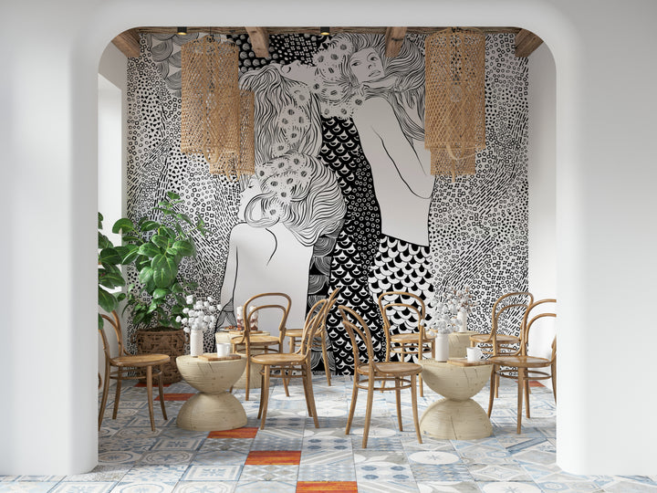 Wandbild mit Wasserschlangen