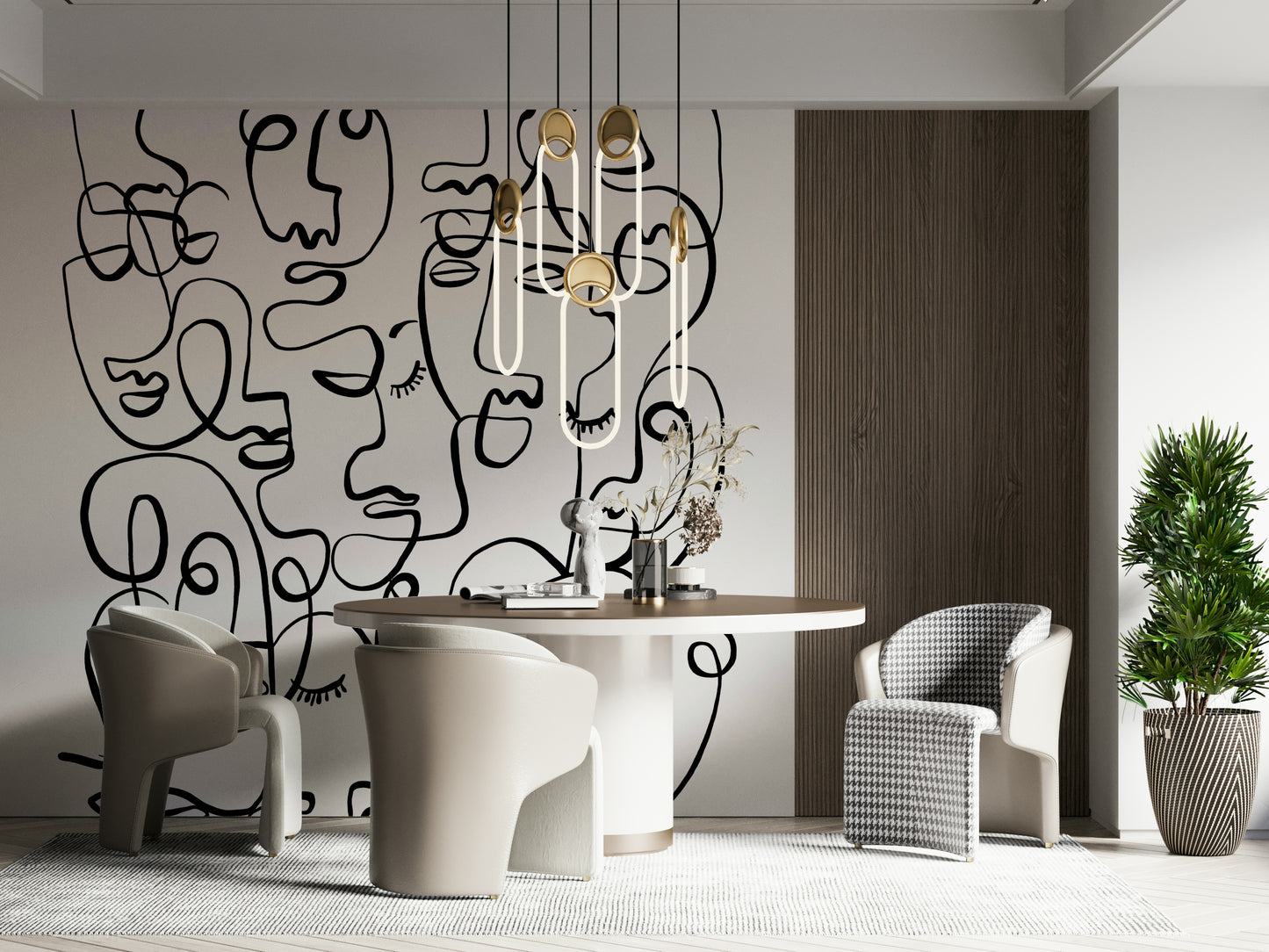 Abstrakte Porträts Wandbild