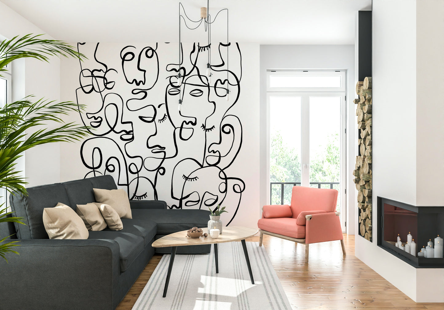 Abstrakte Porträts Wandbild