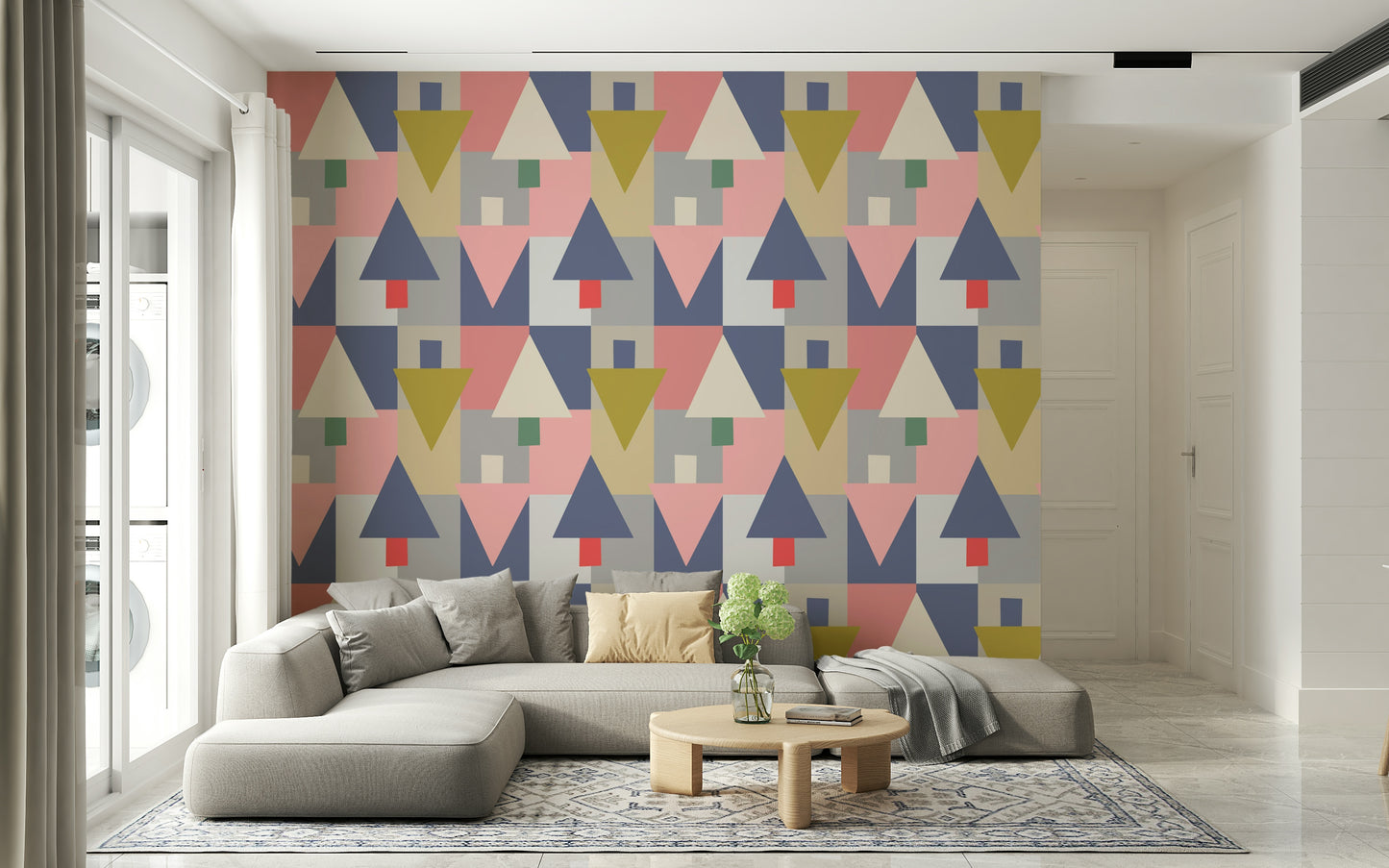 Papier peint Harmonie de forêt géométrique