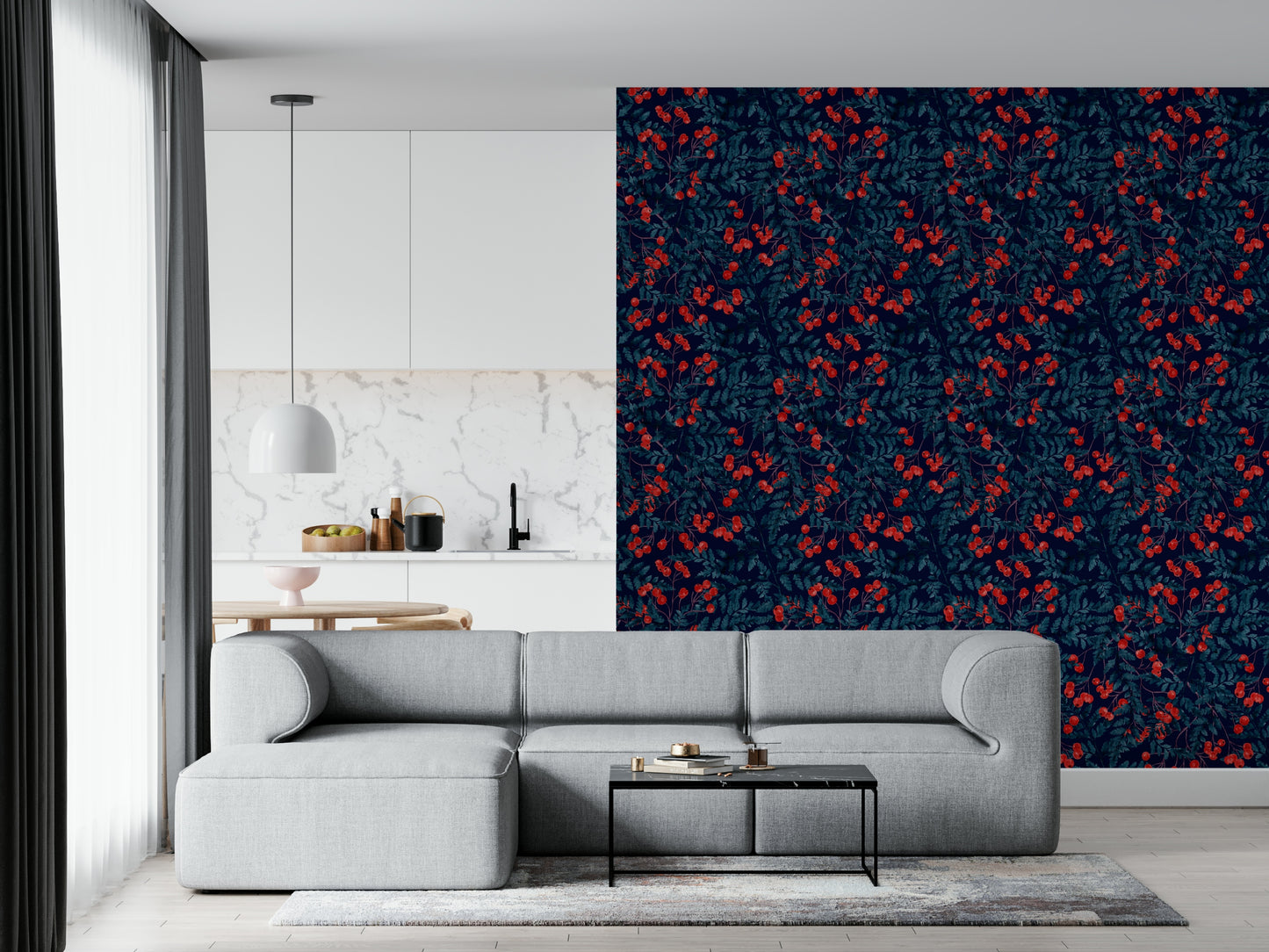 Sfondo di bacche invernali