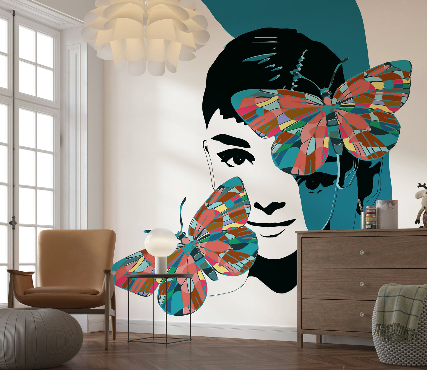 Fresque murale Butterfly Muse
