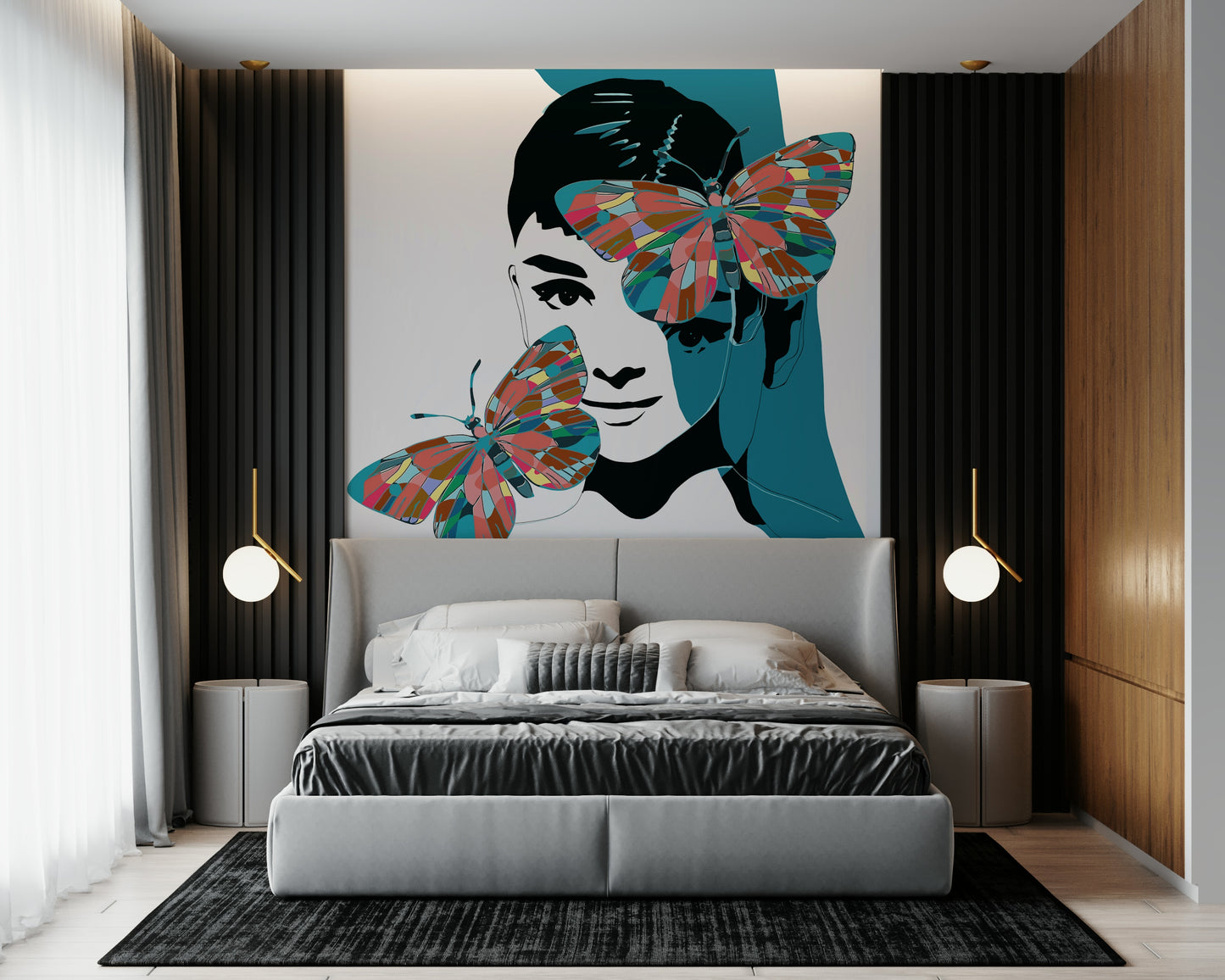 Fresque murale Butterfly Muse