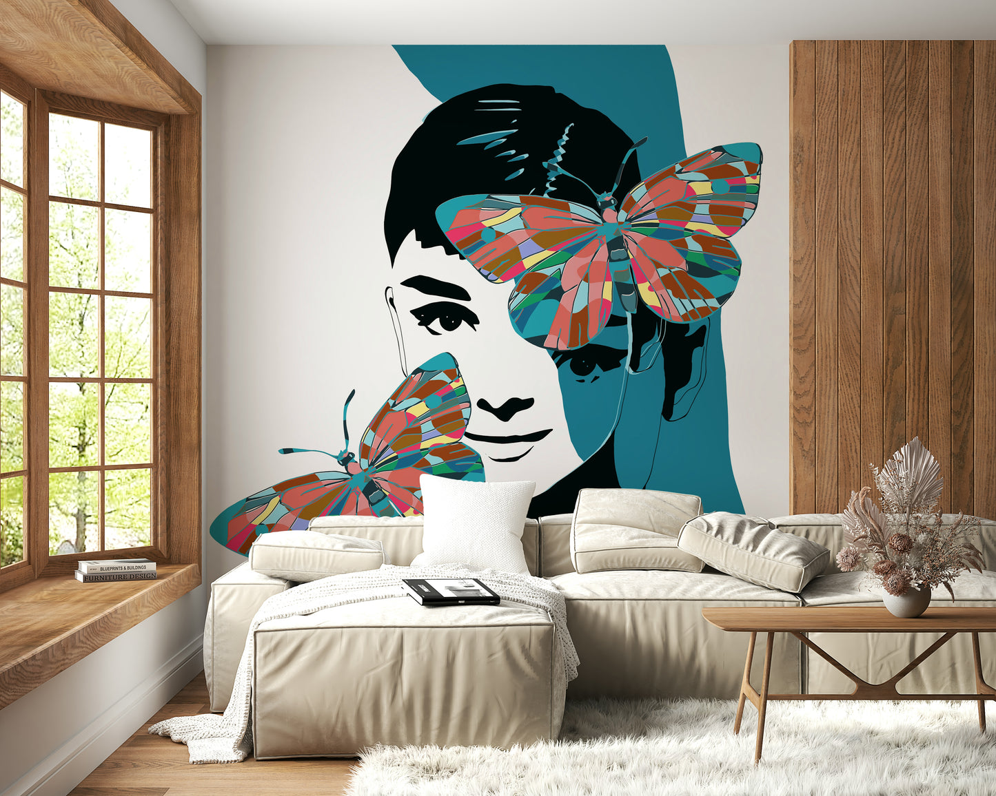 Fresque murale Butterfly Muse
