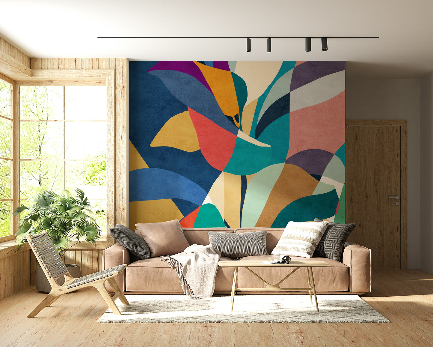 Mosaik-Flora-Wandbild