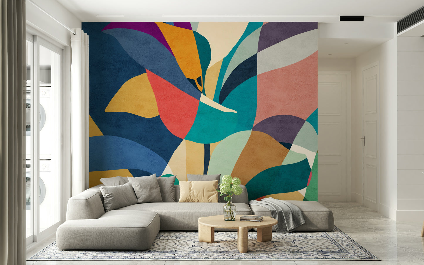 Mosaik-Flora-Wandbild