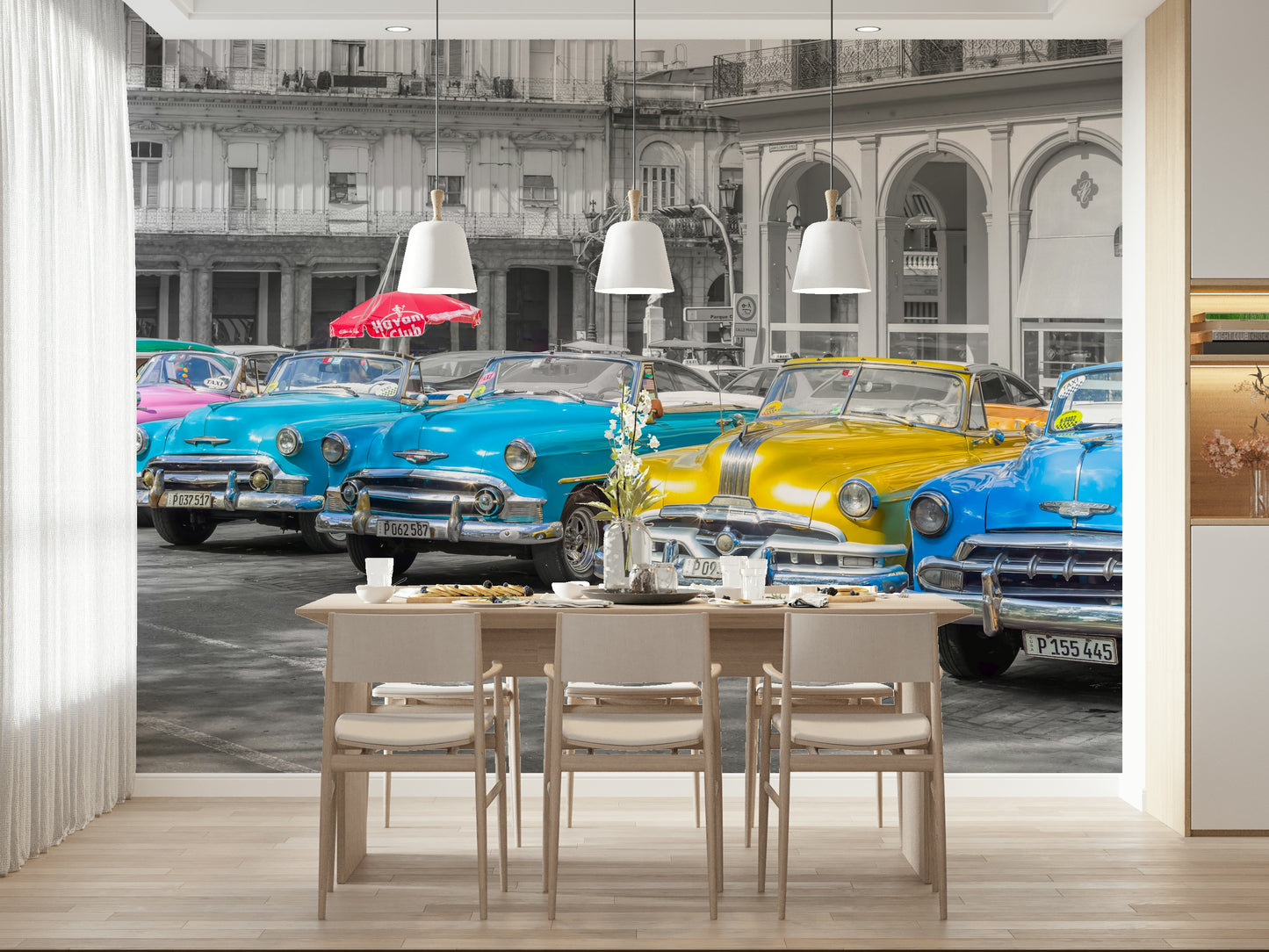 Murale con giostre della vecchia scuola