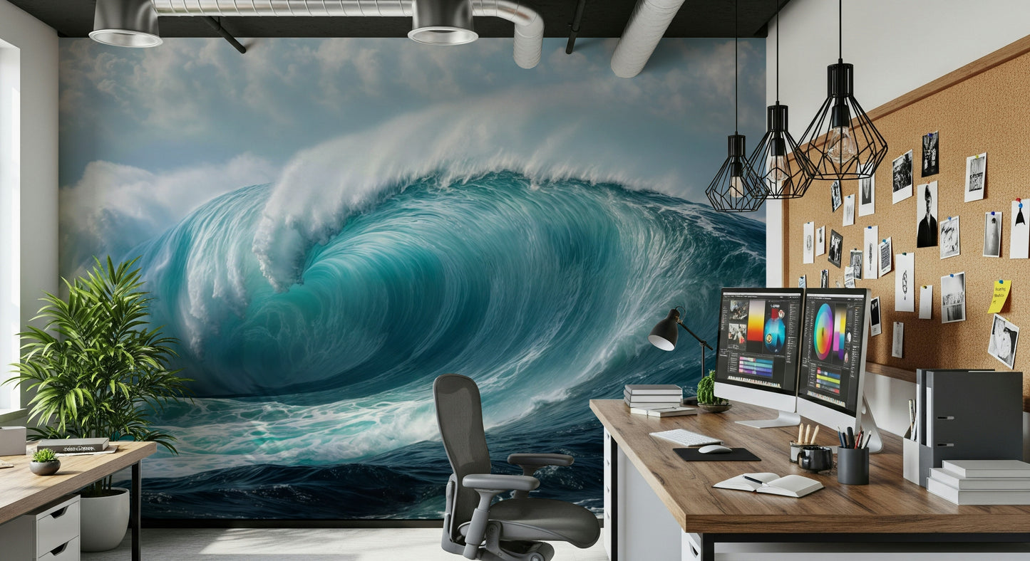 Murale da parete Turquoise Surge