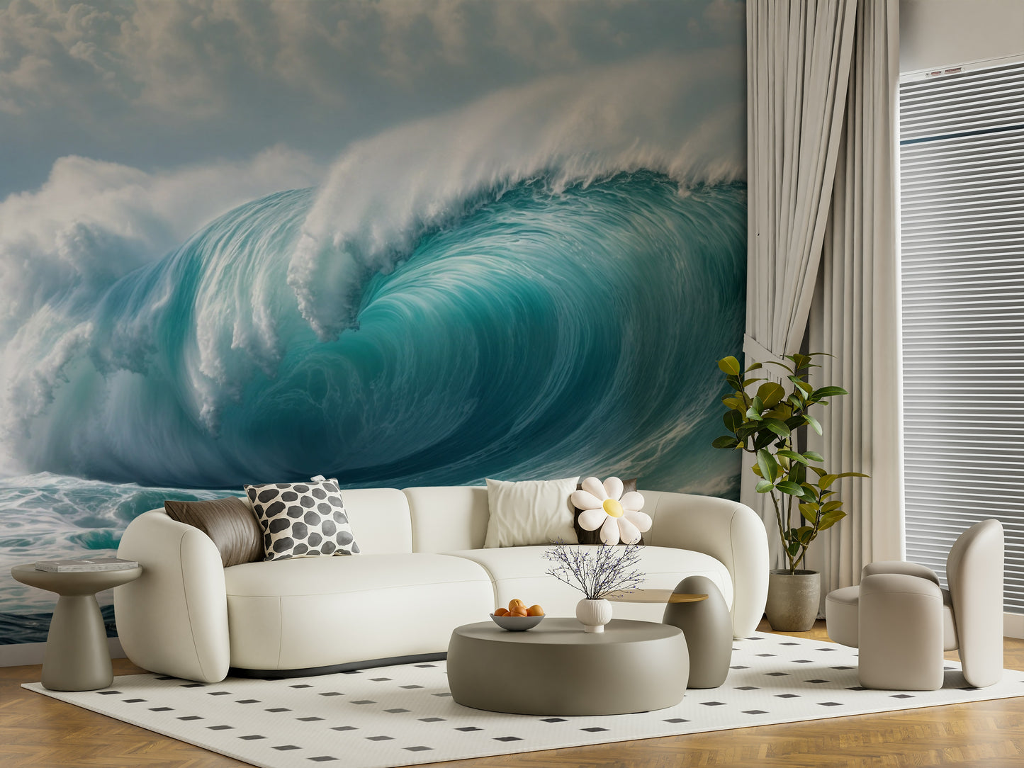 Murale da parete Turquoise Surge