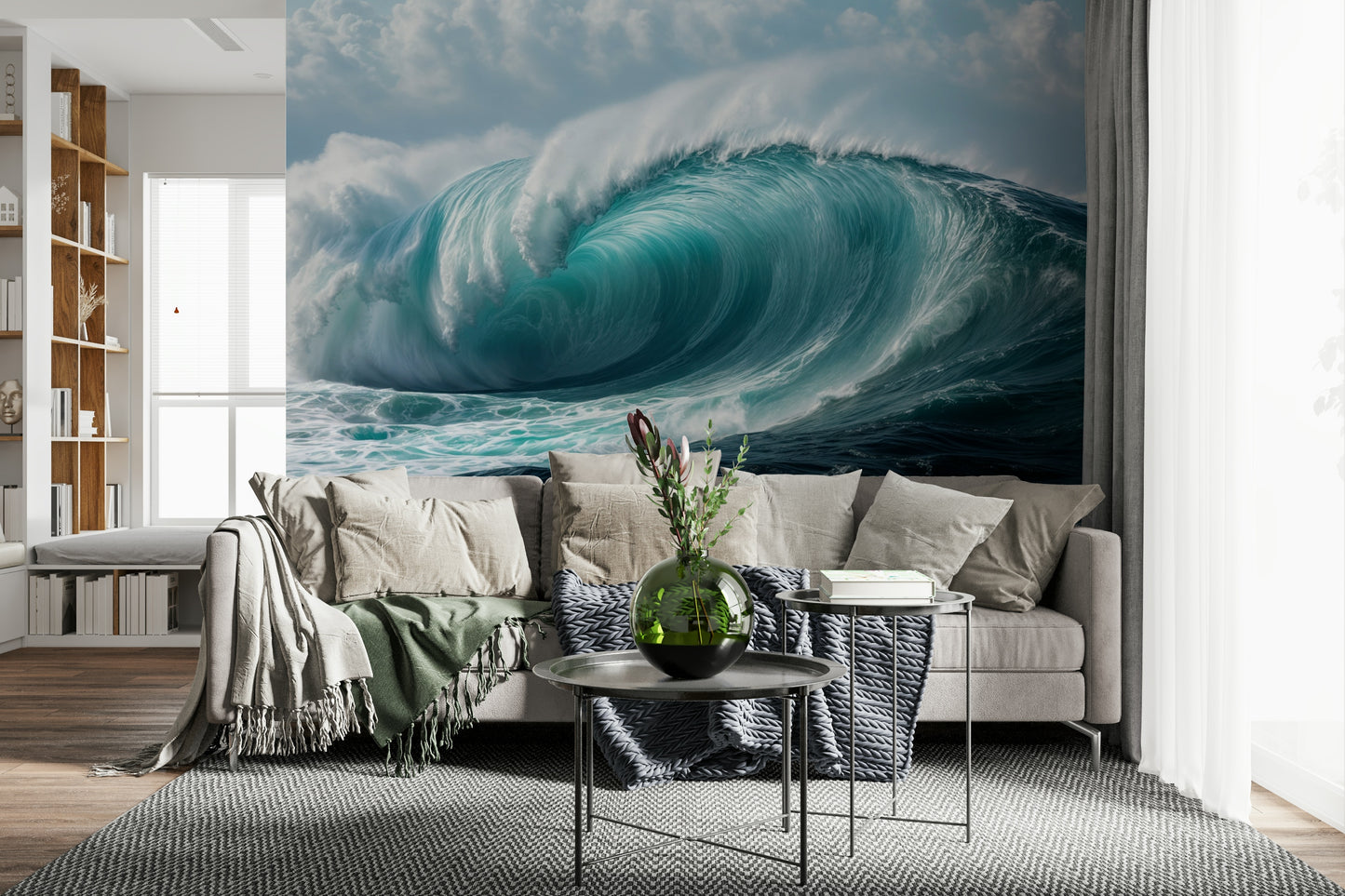 Murale da parete Turquoise Surge