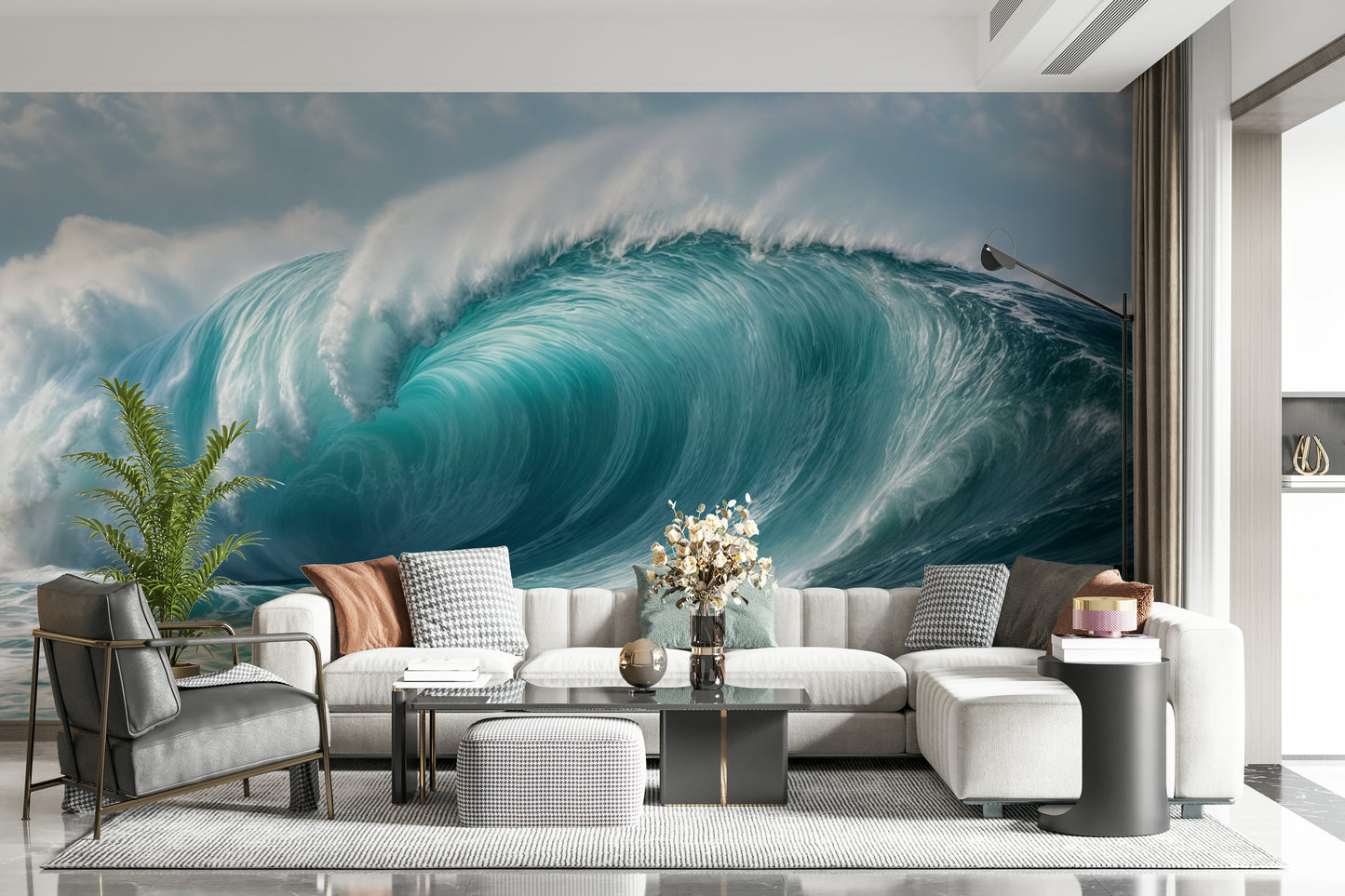 Murale da parete Turquoise Surge