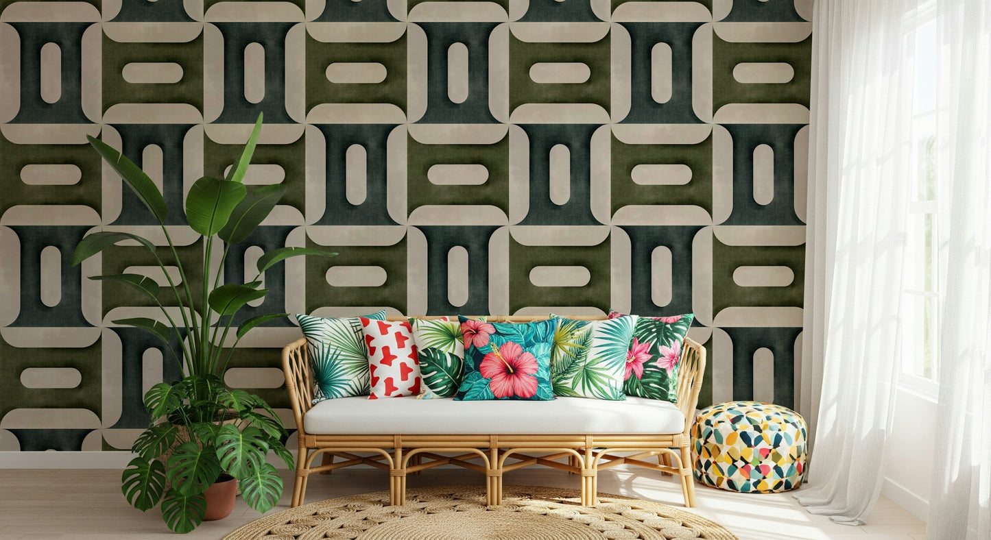 モダンなテクスチャの幾何学模様の冬の壁紙⁠