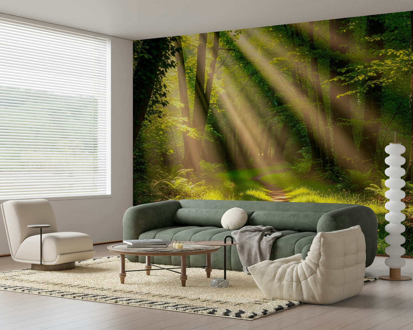 Sunlit Path Wall Mural