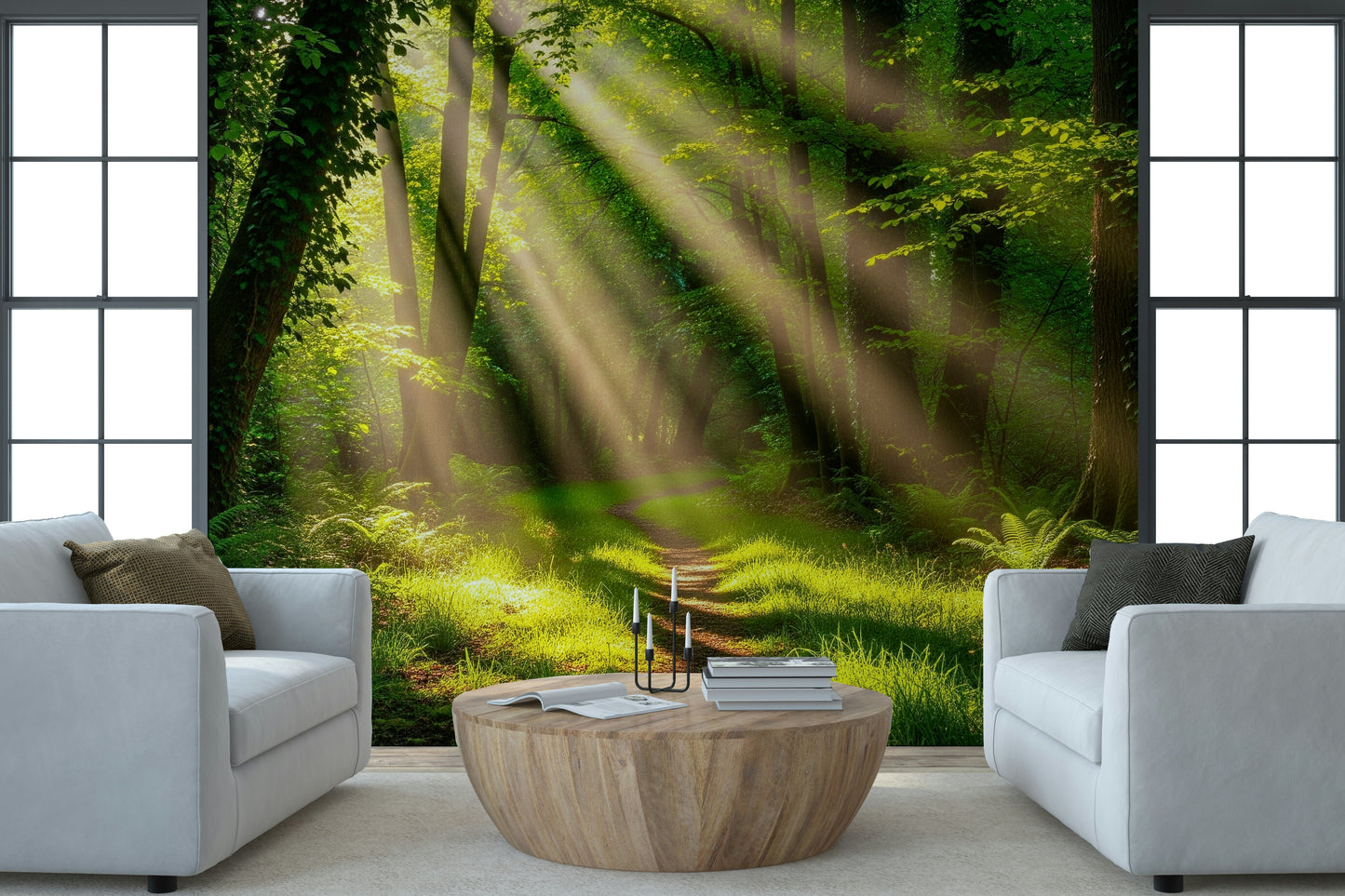 Sunlit Path Wall Mural