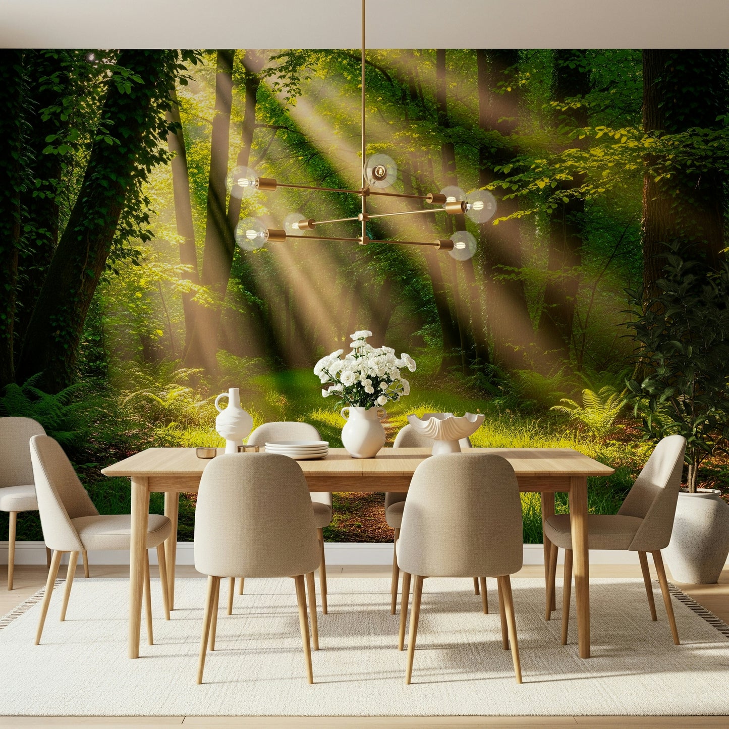 Sunlit Path Wall Mural