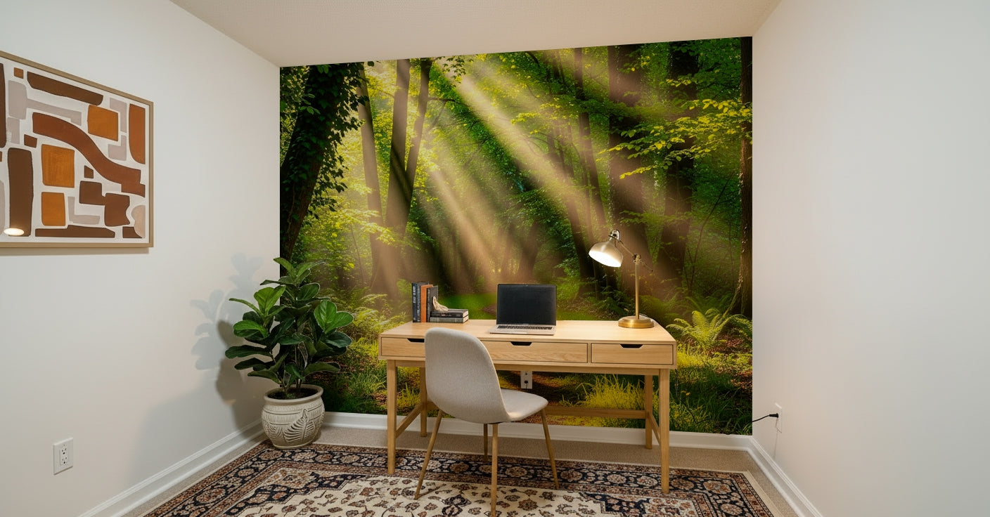 Sunlit Path Wall Mural