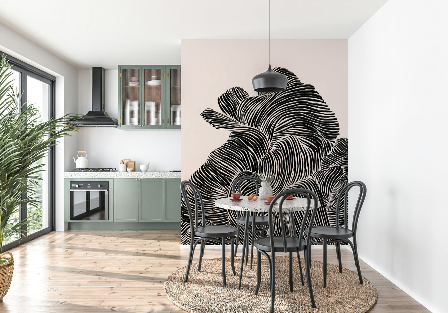 Fresque murale linéaire