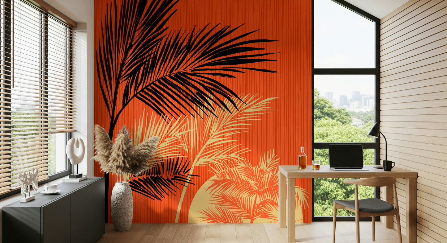 Palms at Sunset Wall Mural