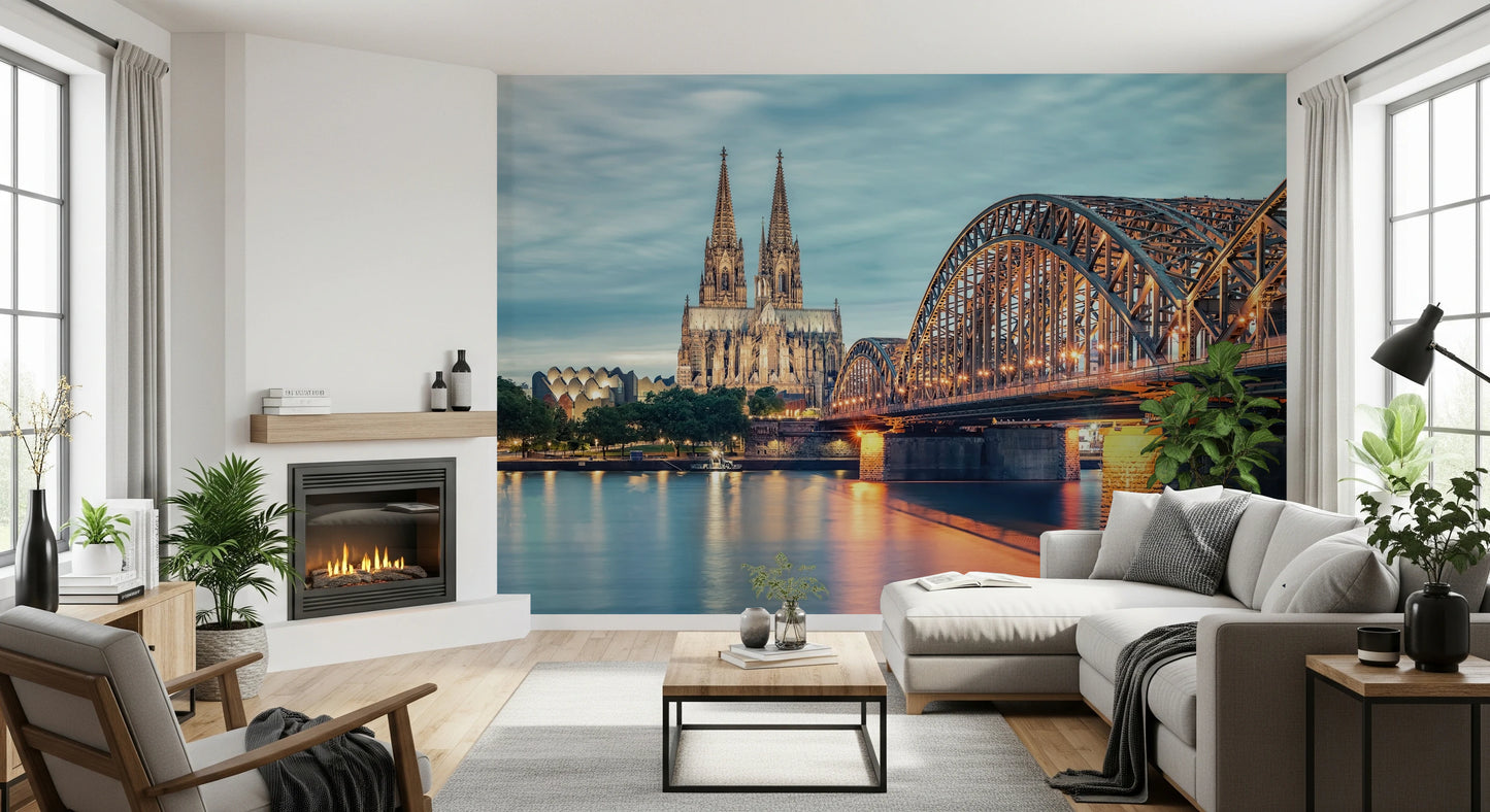 Köln i skumringen vægmaleri