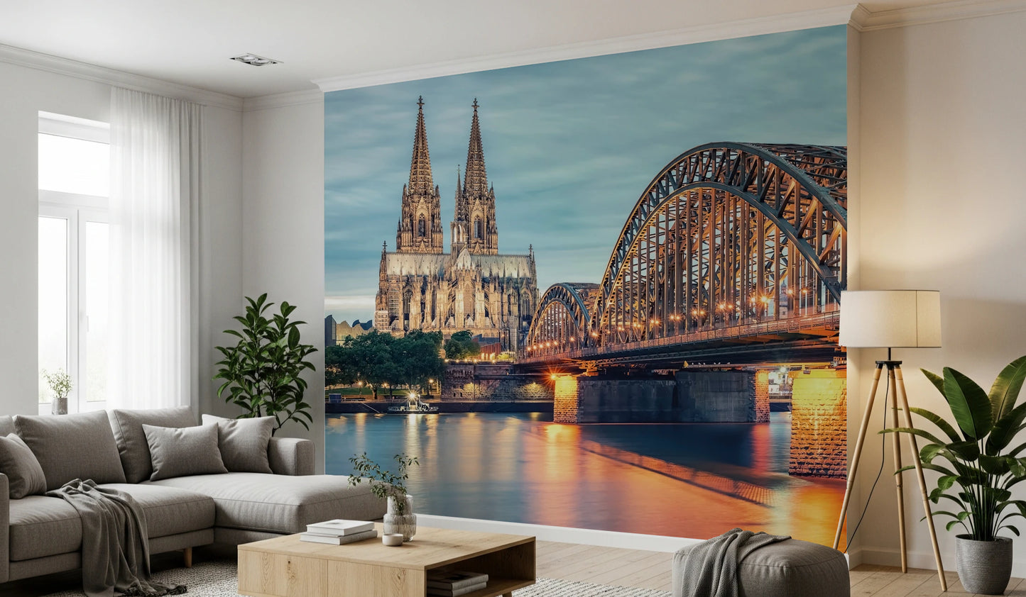 Köln i skumringen vægmaleri